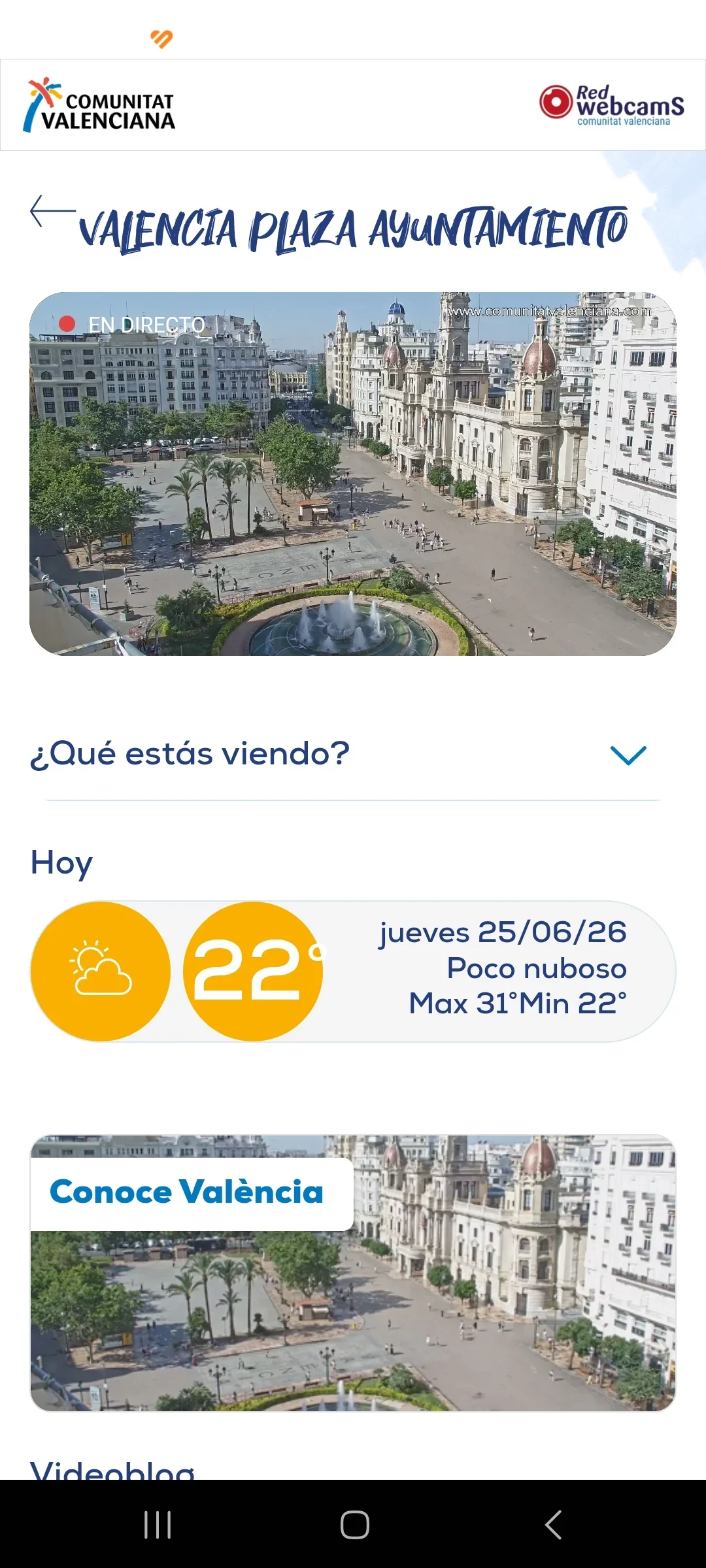 Turismo Comunidad Valenciana lanza una app para consultar en directo sus webcams turísticas