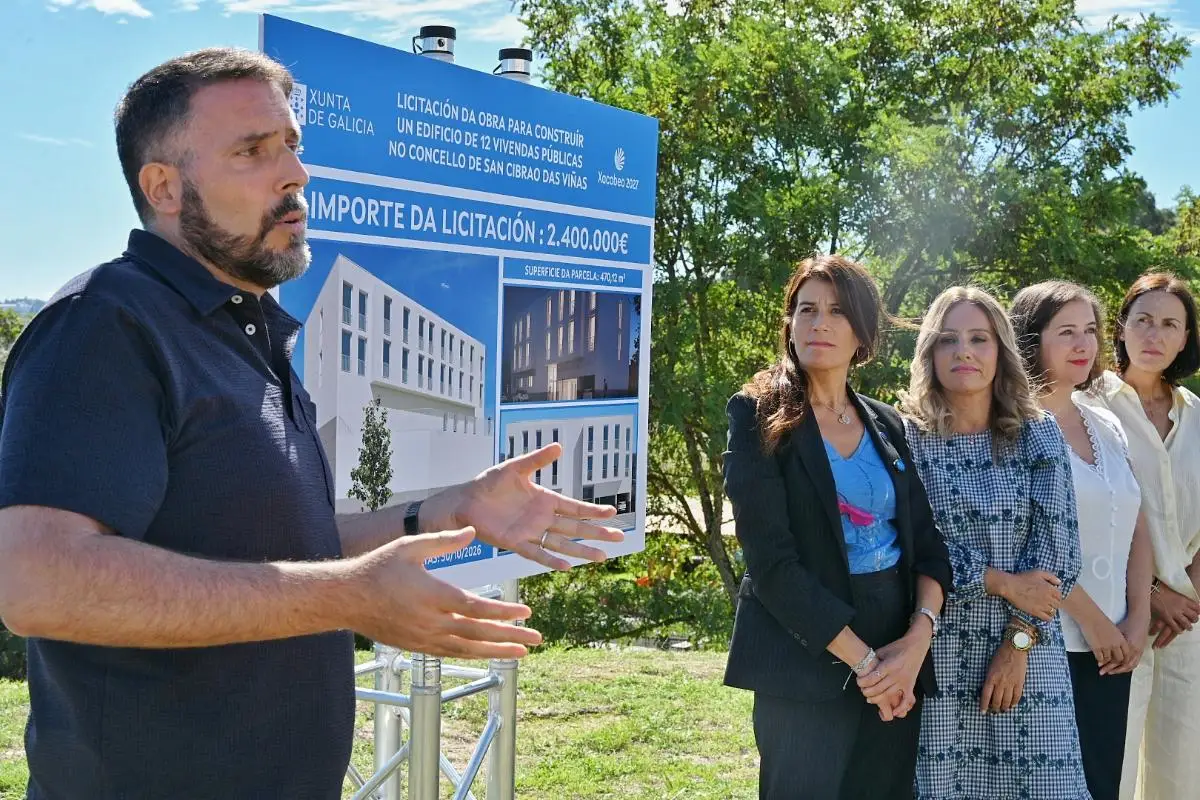 La Xunta destina 2,4 millones a construir 12 nuevas viviendas públicas en San Cibrao das Viñas