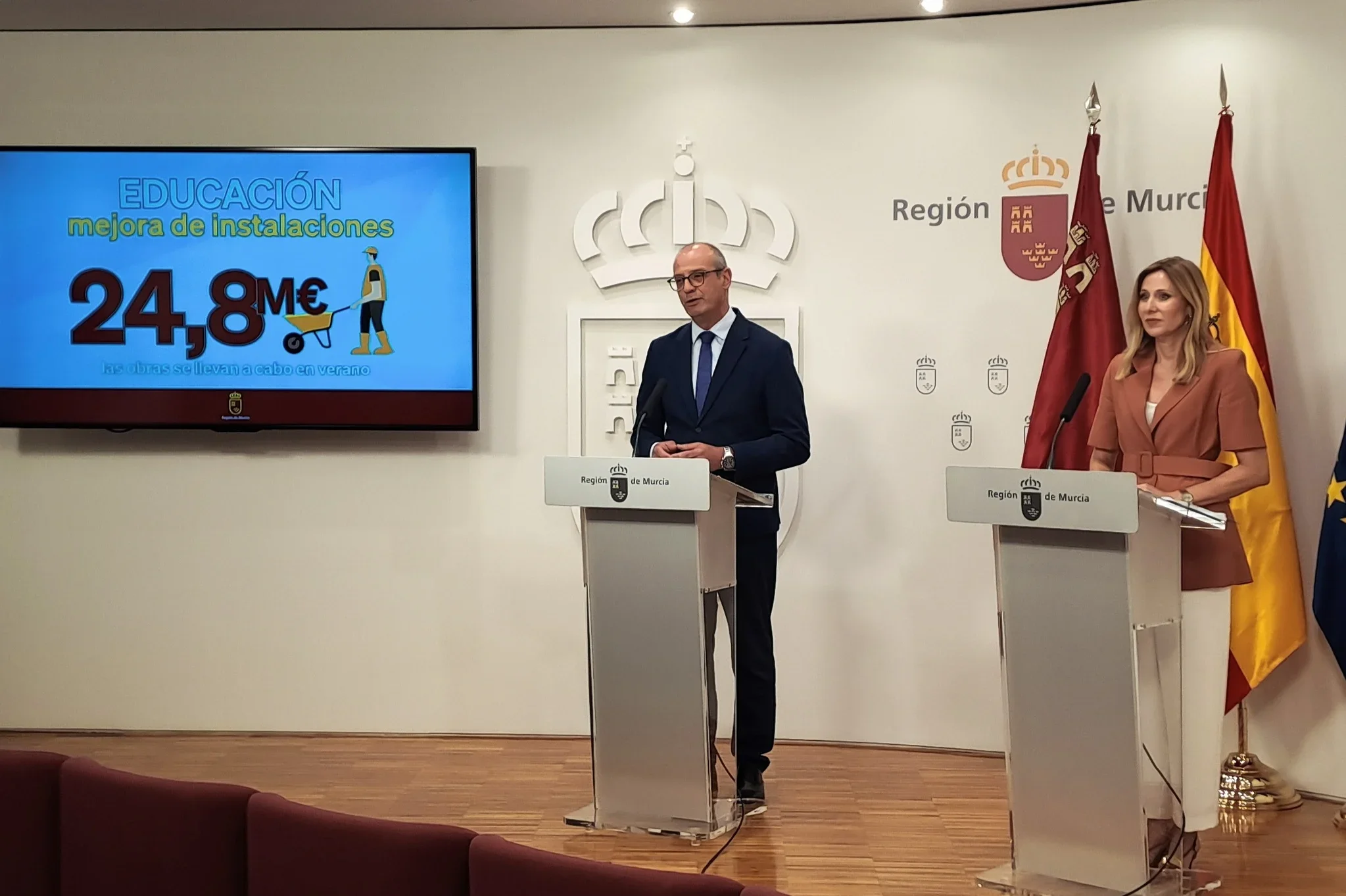 La Región de Murcia moderniza 38 colegios e institutos con una inversión de 24,8 millones de euros
