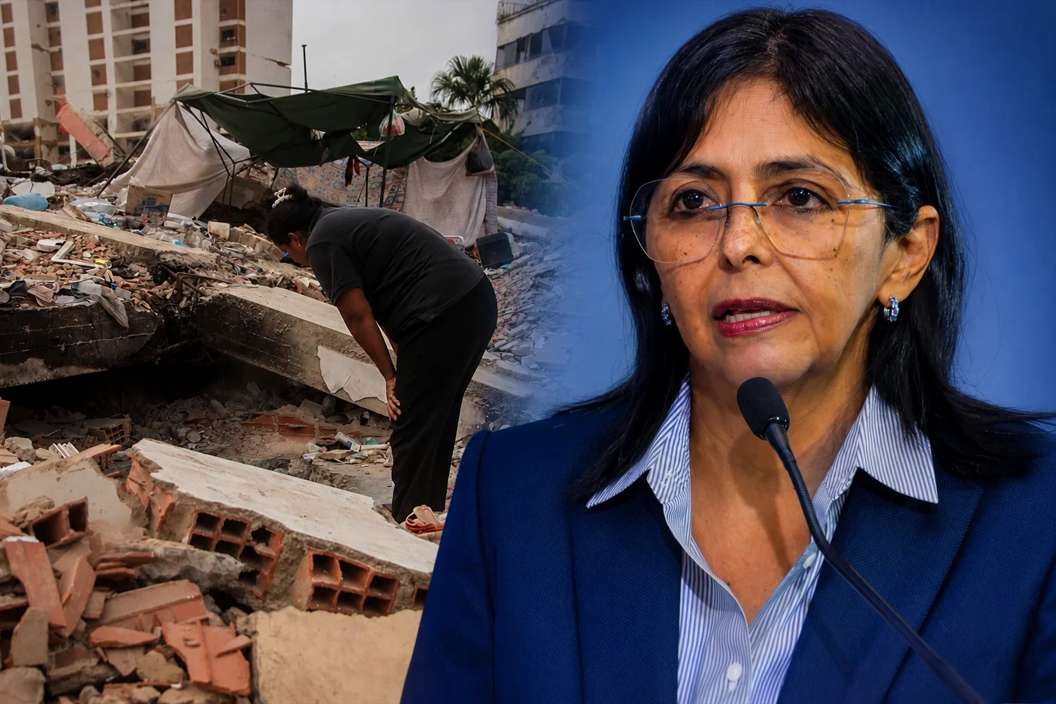 Las denuncias de miles de venezolanos ponen contra las cuerdas a Delcy Rodríguez por su gestión tras los terremotos