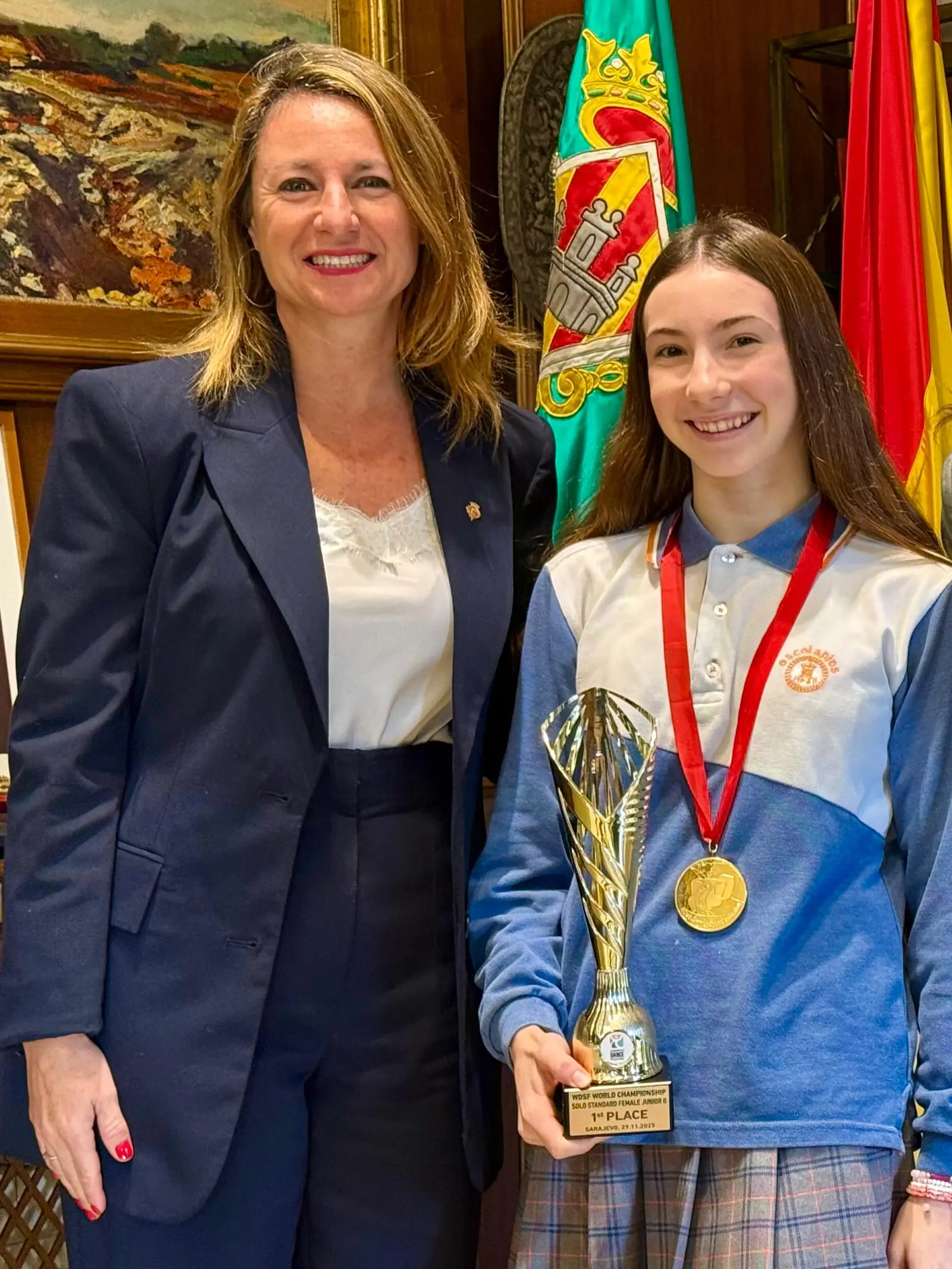 El Ayuntamiento de Castellón recibió este miércoles a la joven bailarina Natalia Simó
