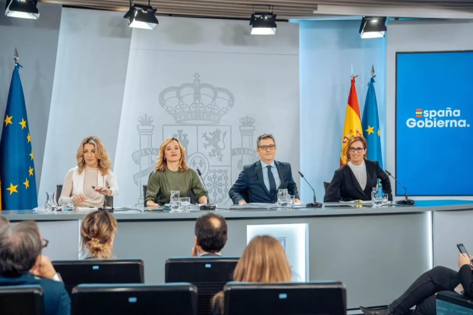 Tampoco estará presente la vicepresidenta segunda y ministra de Trabajo, Yolanda Díaz. Su agenda incluye una reunión con el Comité de Empresa de la Base Naval de Rota, en Cádiz.