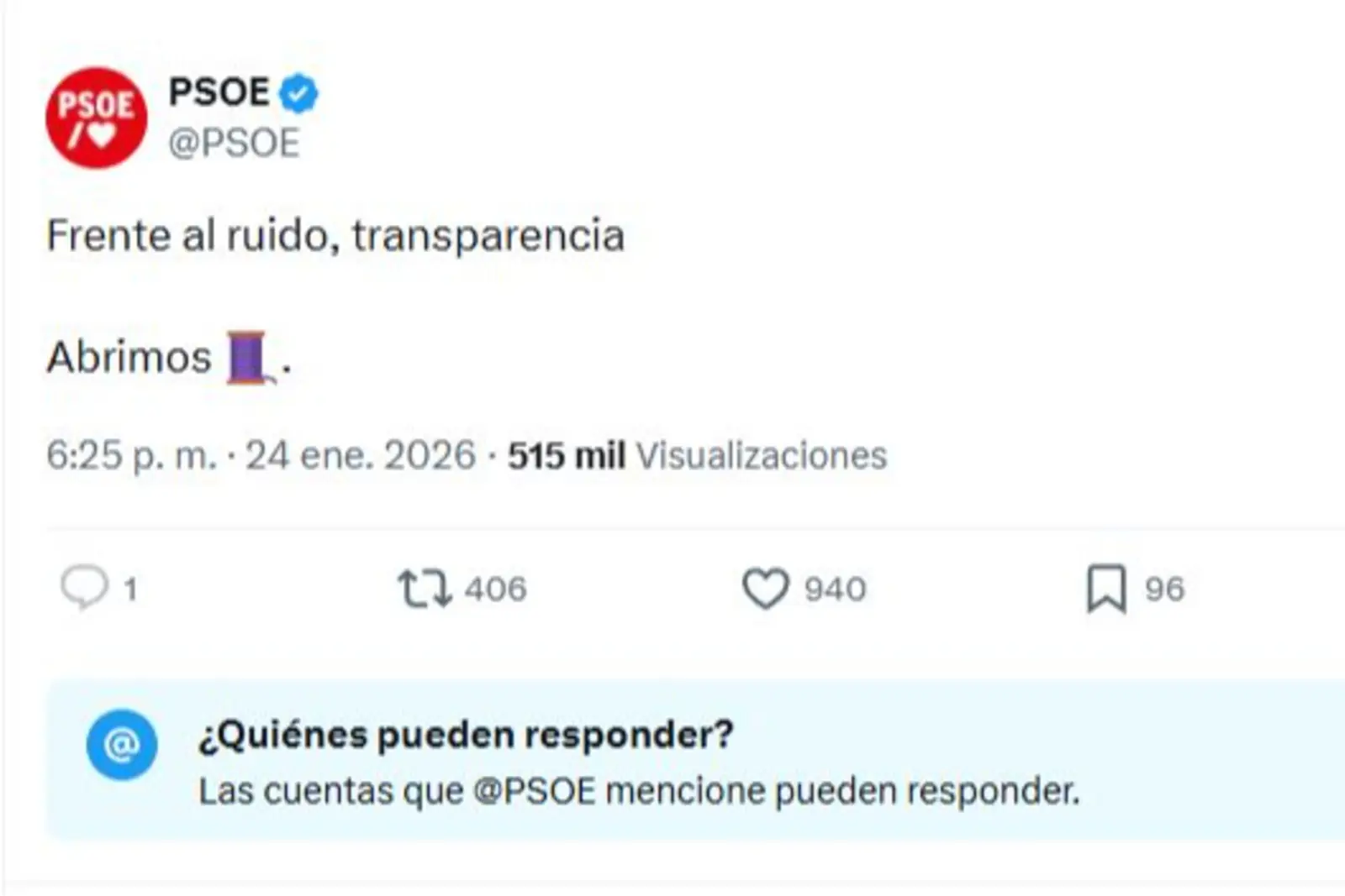 PSOE y la transparencia