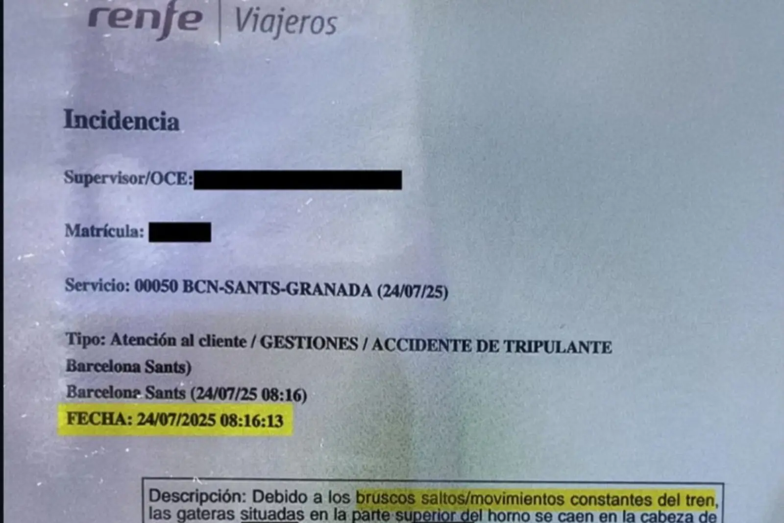 Trabajadores ferroviarios han denunciado las vibraciones y problemas en las vías desde hace meses
