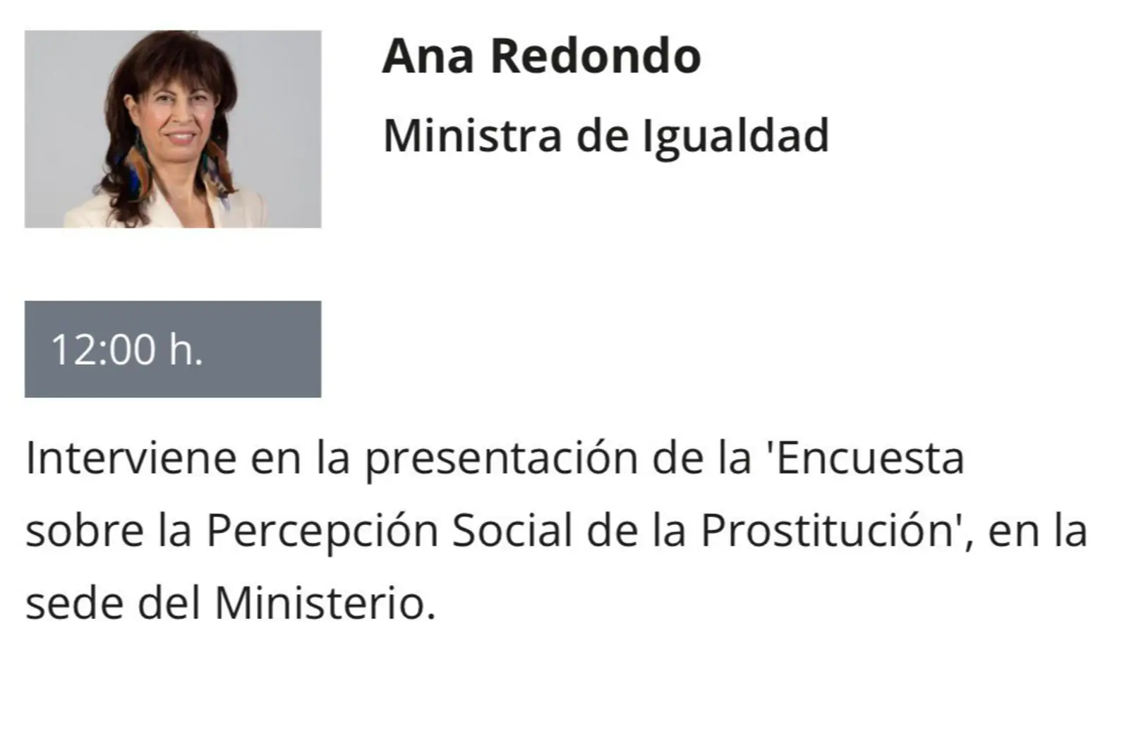 Ana Redondo interviene para hablar de esta encuesta del CIS