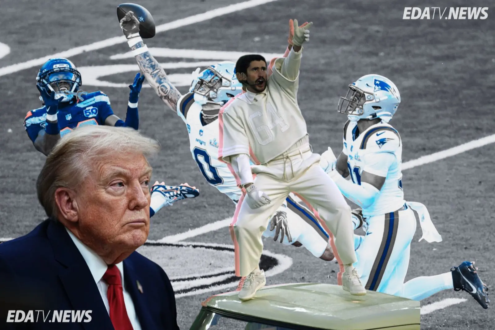 Donald Trump critica duramente el show de Bad Bunny en la Super Bowl por alejarse de los valores culturales estadounidenses: 'Absolutamente terrible'