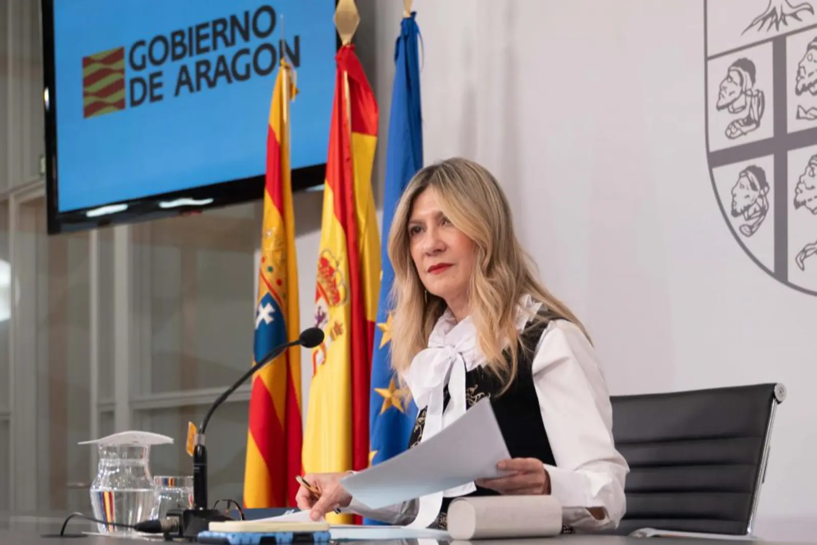 La vicepresidenta en funciones y portavoz del Ejecutivo aragonés, Mar Vaquero