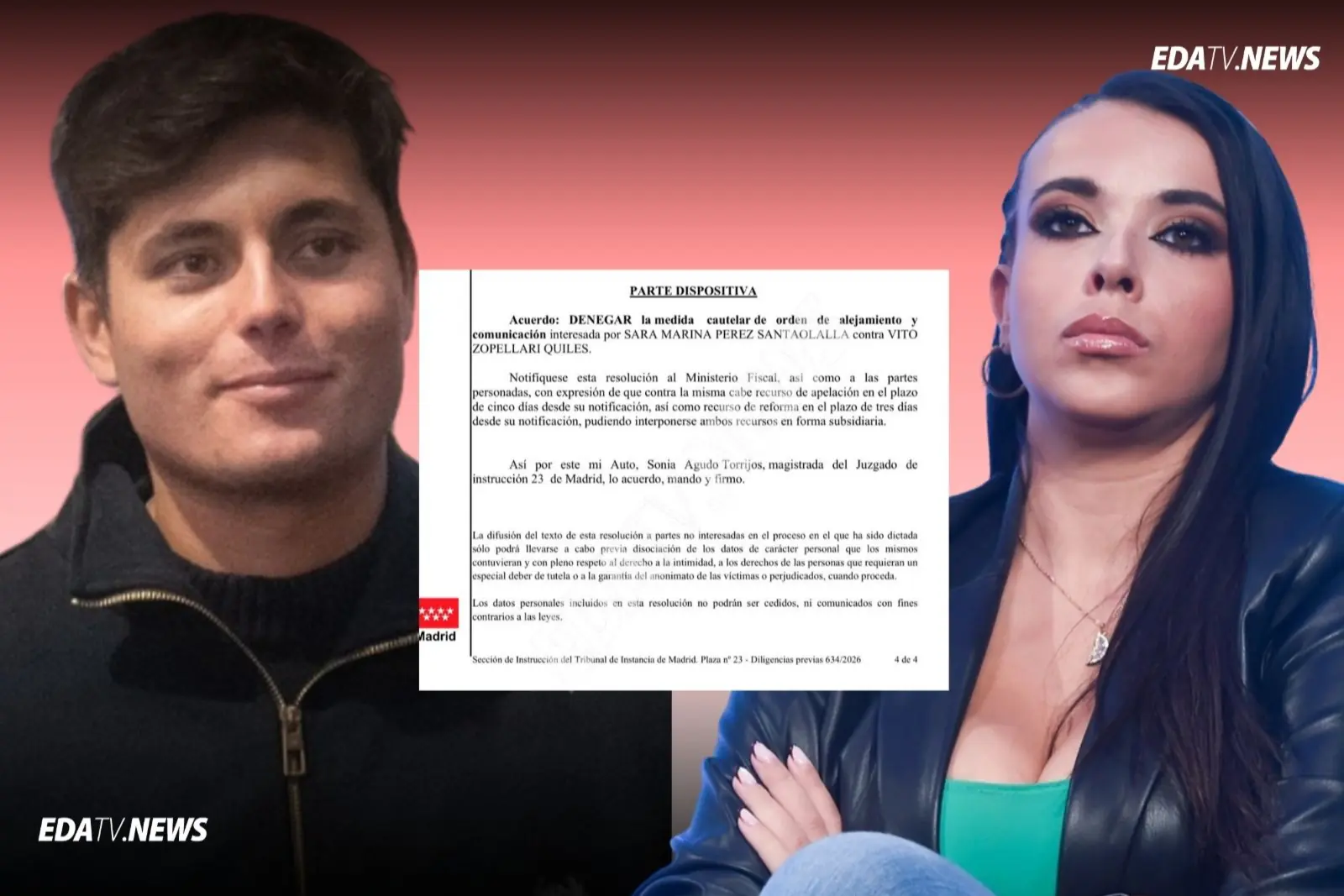 El juzgado rechaza la orden de alejamiento solicitada por Santaolalla contra Vito Quiles