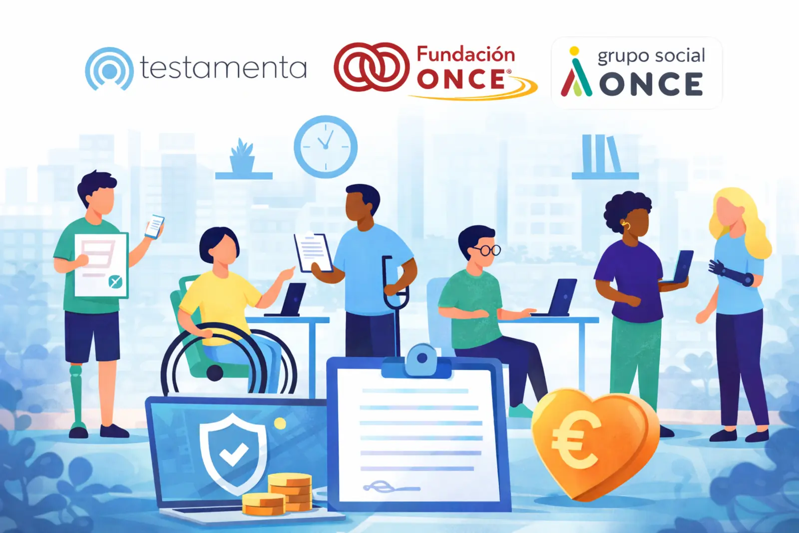Testamenta y Fundación ONCE lanzan testamentos gratuitos con legado solidario