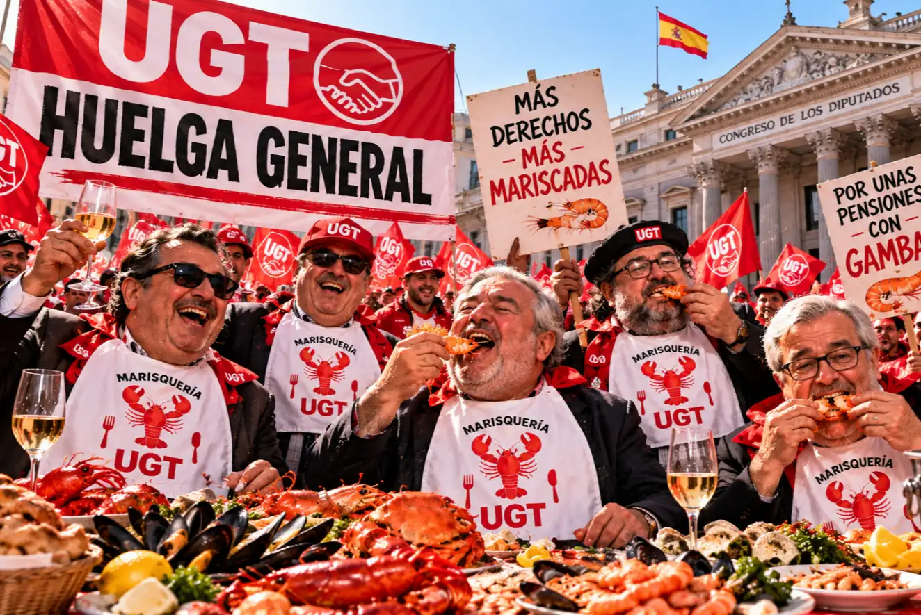 Huelga general a lomos de una gamba