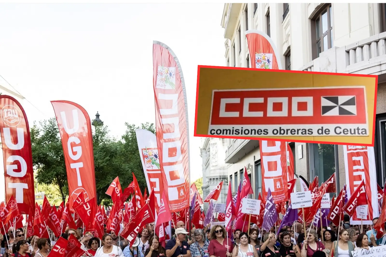CCOO y UGT excluyen a Ceuta de la huelga general del 11-N: la crisis migratoria obliga a los sindicatos a rectificar
