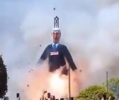 Israel llama a consultas al representante de España por la quema del muñeco de Benjamín Netanyahu en Málaga