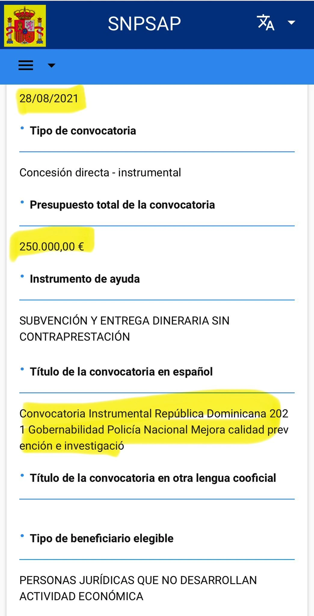Un ejemplo de derroche de dinero público en causas en el exterior