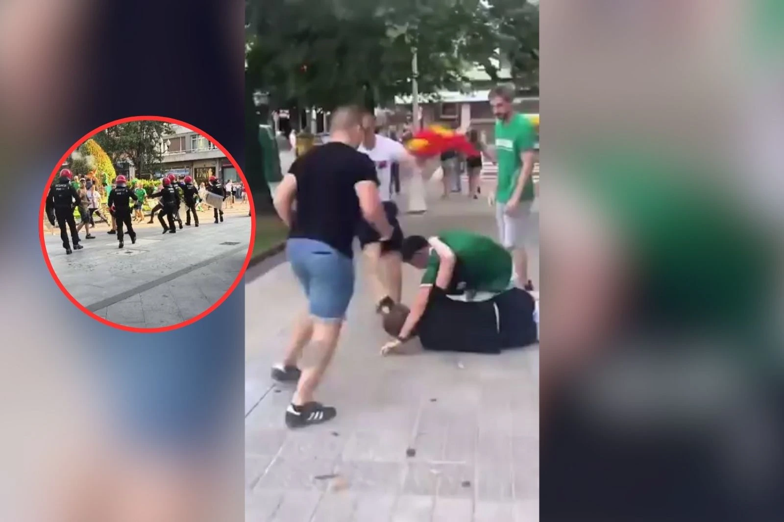 Dos detenidos por las agresiones a seguidores de España durante los altercados registrados en Bilbao