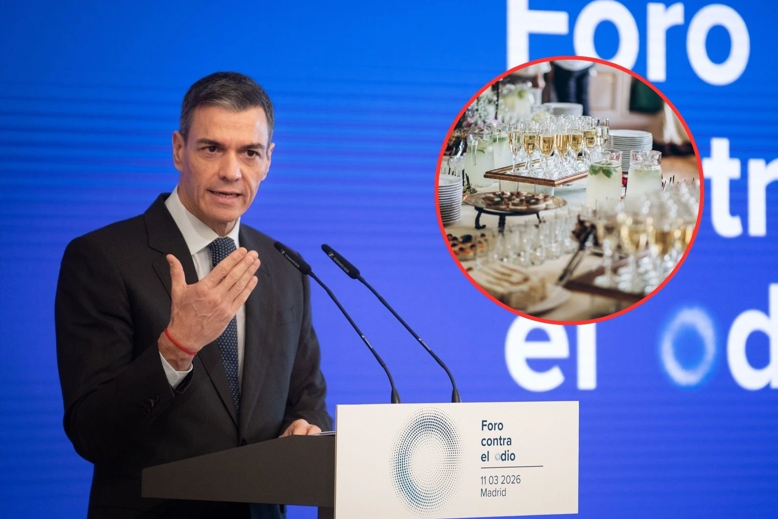 El lujoso catering con el que contó Sánchez para su Foro Contra el Odio