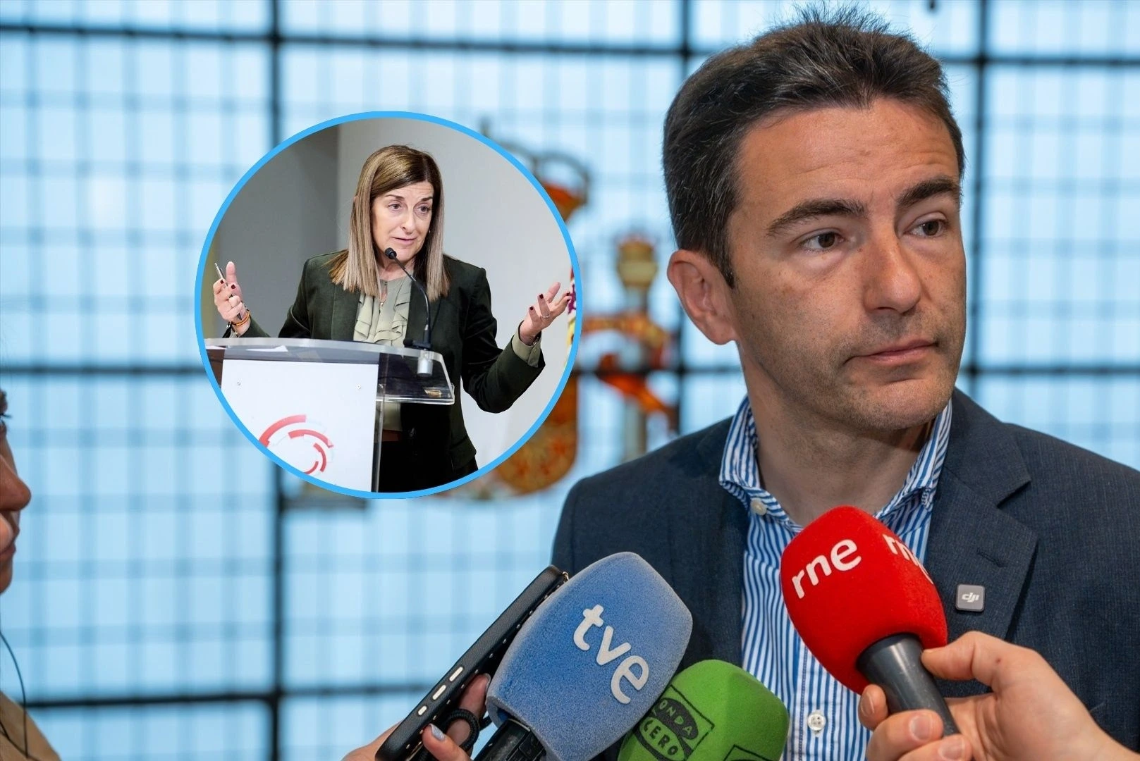 El socialista Pedro Casares retoca y elimina de una fotografía a la presidenta de Cantabria