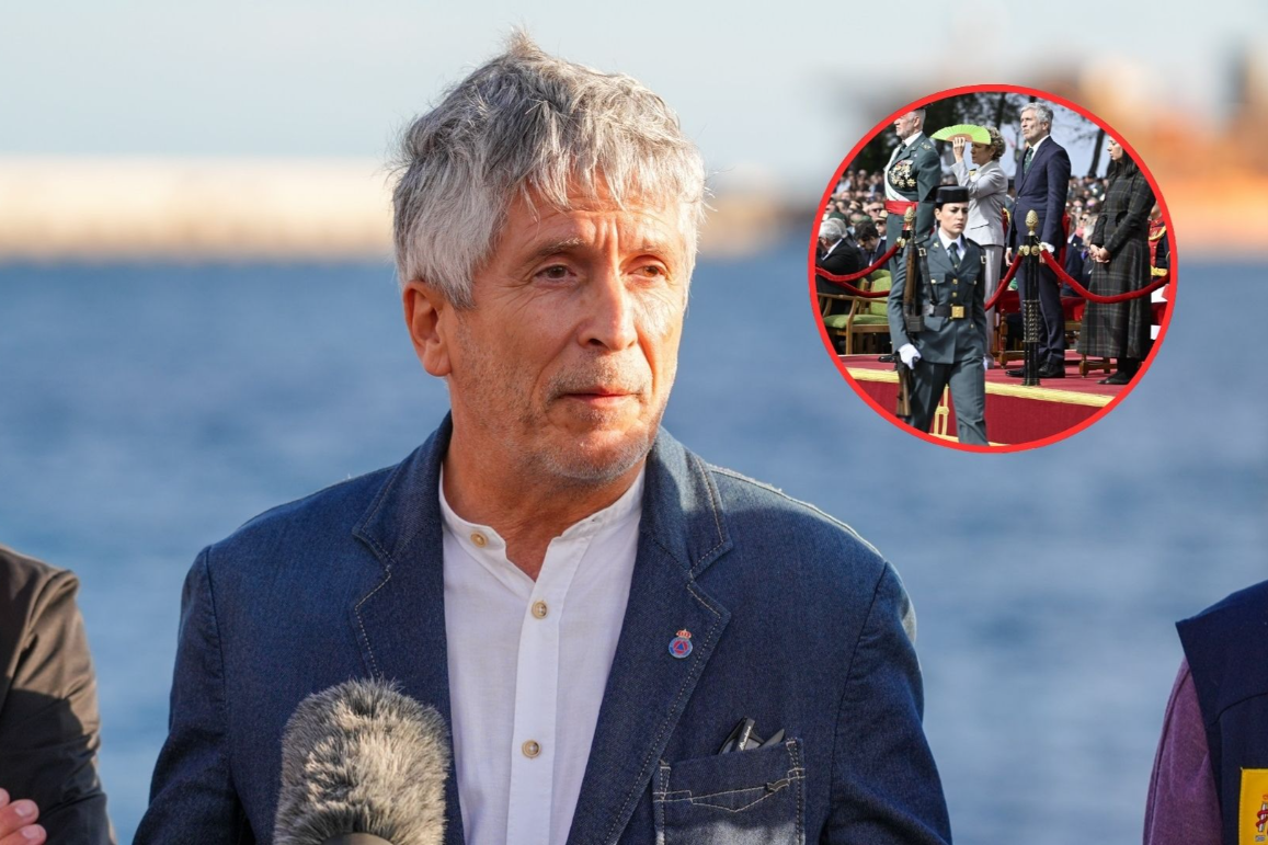 Marlaska es abucheado en Jaén durante una jura de bandera de la Guardia Civil