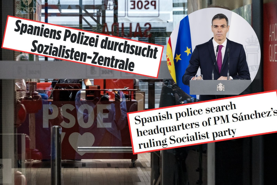 La prensa internacional apunta al 'hundimiento' del PSOE tras la entrada de la UCO en Ferraz