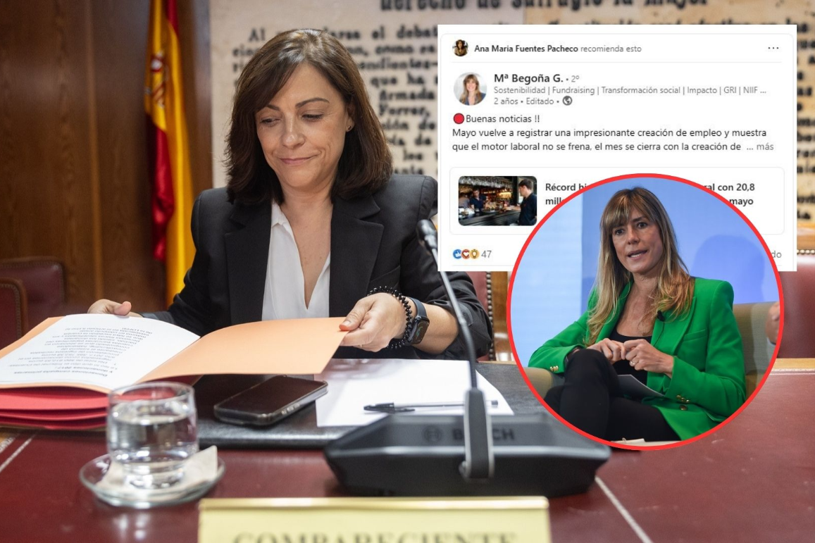 Las redes de la gerente del PSOE imputada son una oda a Begoña Gómez