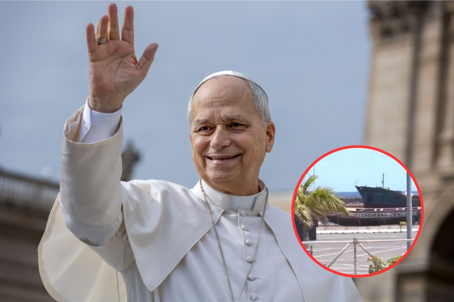 Así preparan los cayucos que acompañarán al Papa al altar de la misa en el puerto de Tenerife