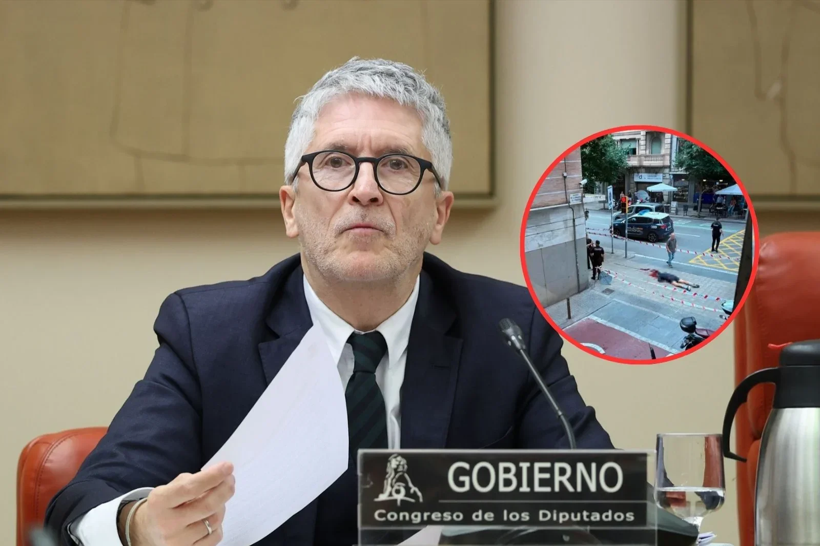 Marlaska visita el centro de seguridad del viaje del Papa horas después del asesinato a tiros en Barcelona