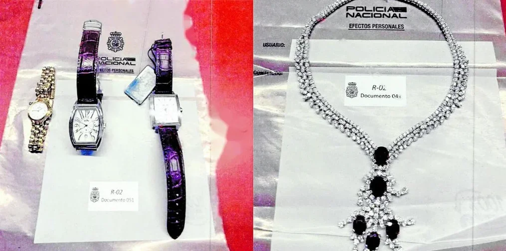 Las joyas encontradas en el despacho de Zapatero