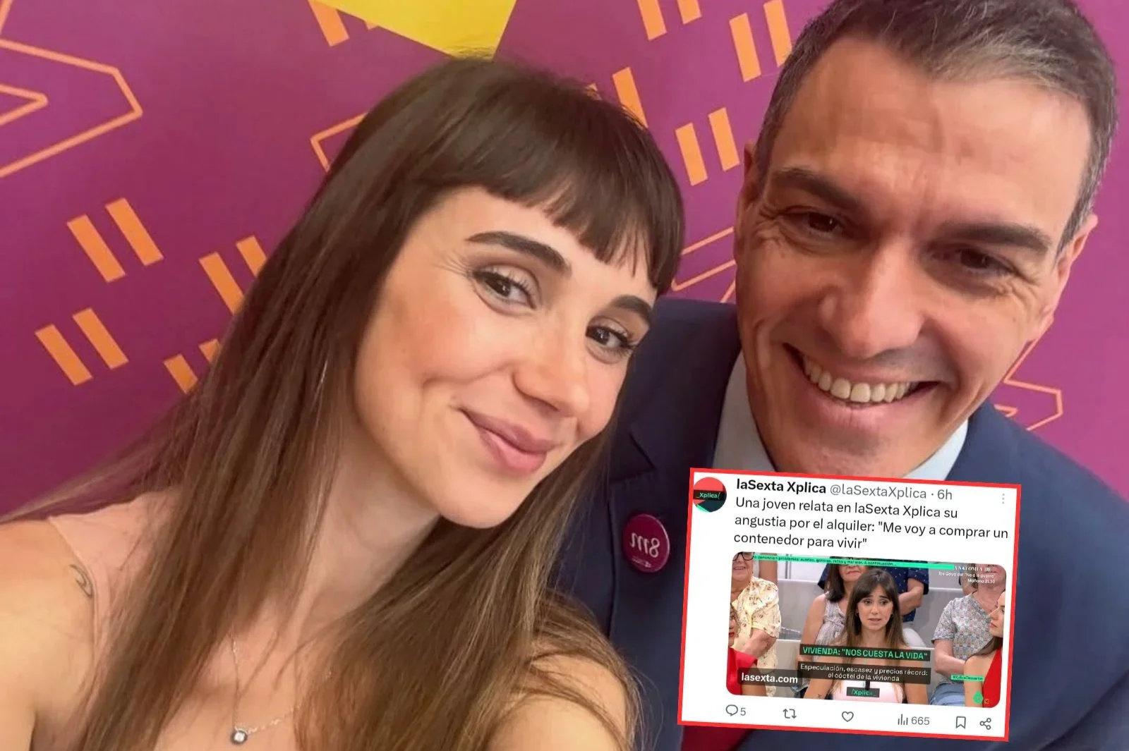 La Sexta Xplica presenta como “una joven angustiada” a una activista vinculada a la izquierda y fan de Pedro Sánchez