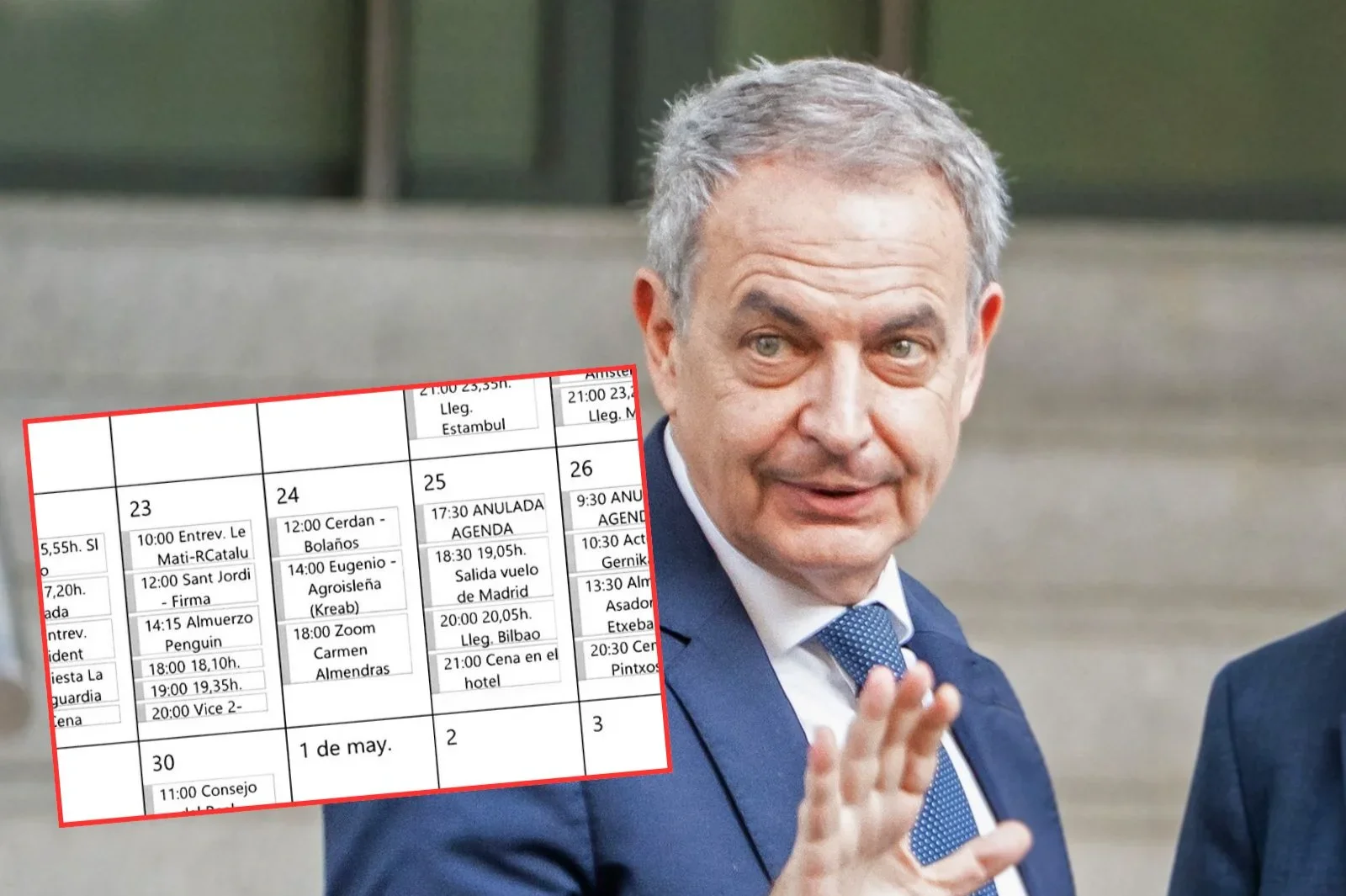 Las agendas secretas de Zapatero: reuniones con Cerdán, ministros de Sánchez y viajes clave a Bolivia y Venezuela