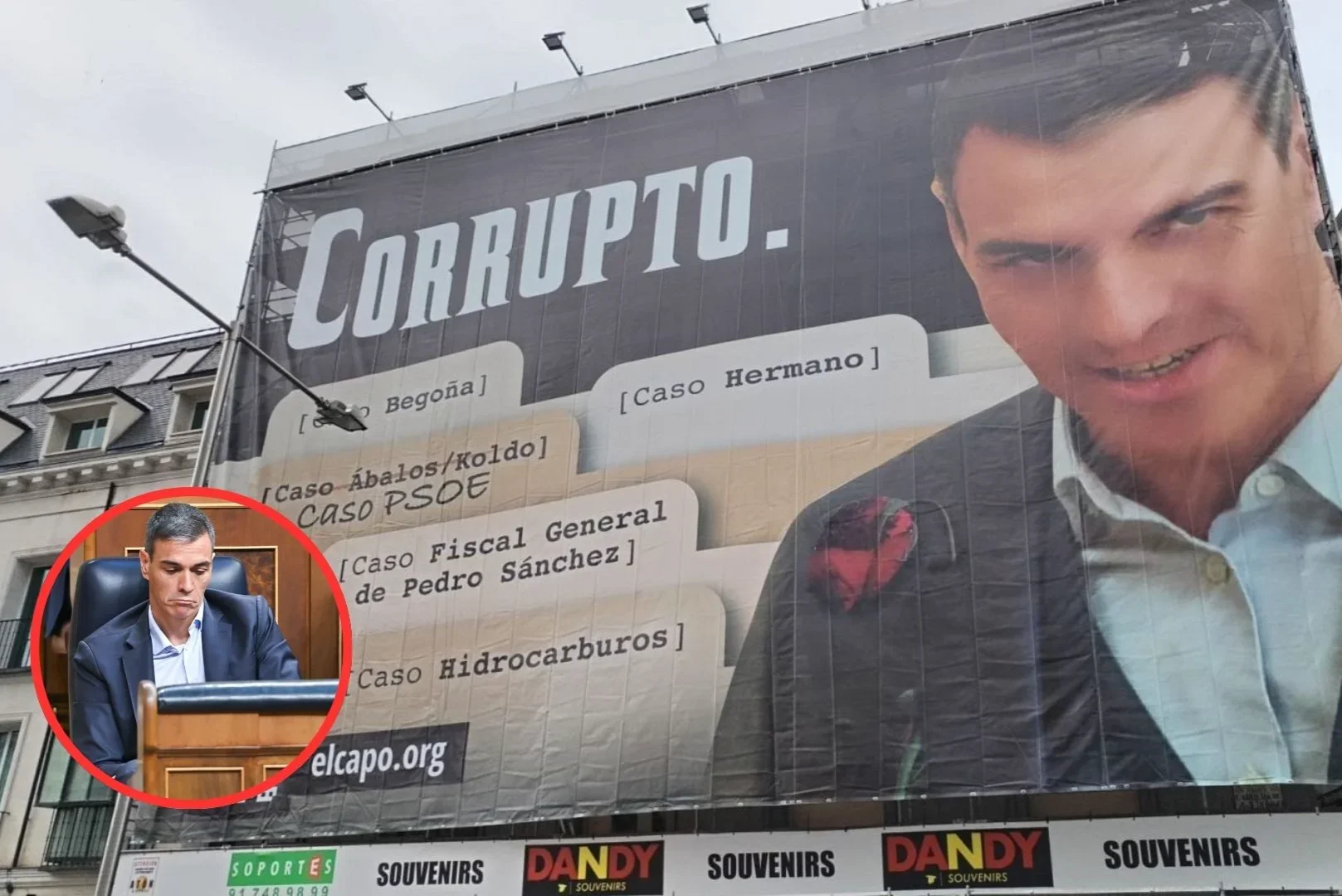 Nuevo varapalo para Sánchez: la Audiencia avala la lona al considerar que fue 'crítica política'