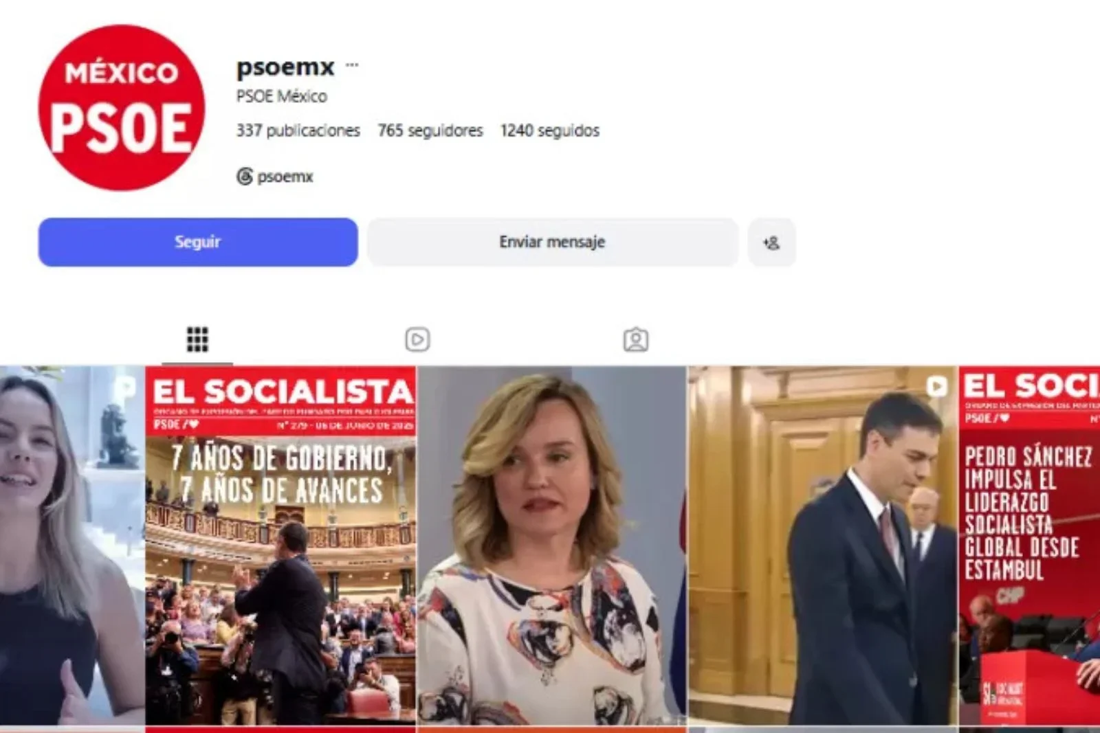PSOE abre cuentas de redes en México 