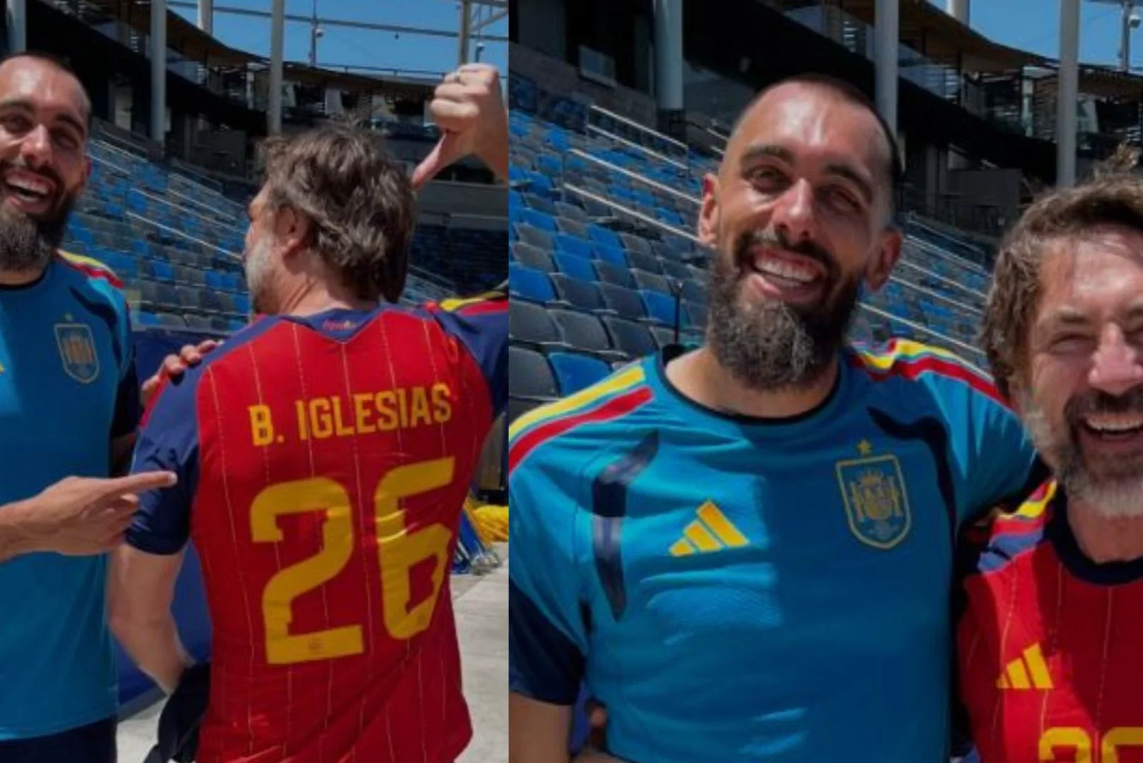 La foto de Borja Iglesias con Bardem que levanta críticas en redes sociales