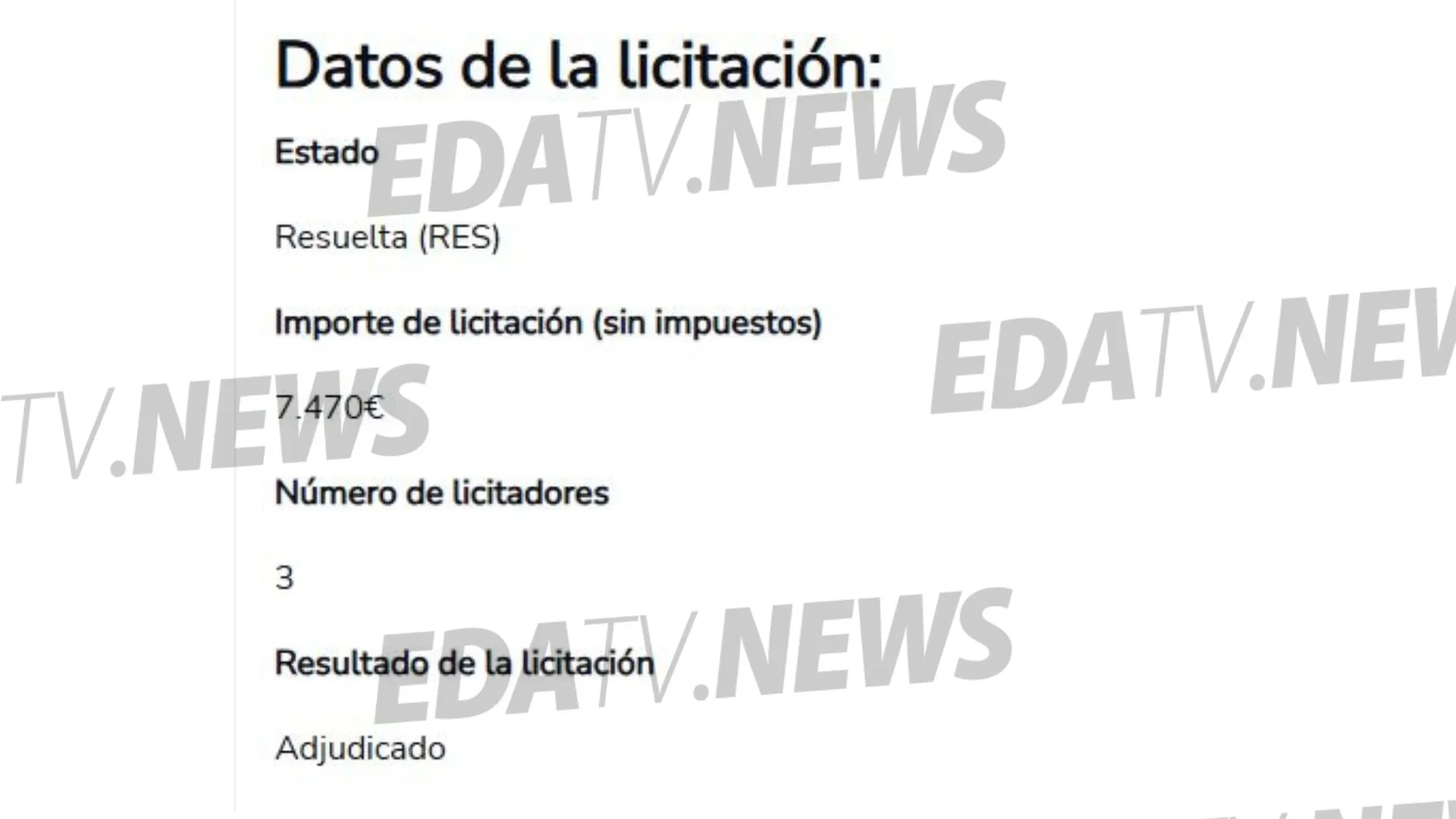El contrato fue tramitado a través de la Secretaría de Estado de Igualdad