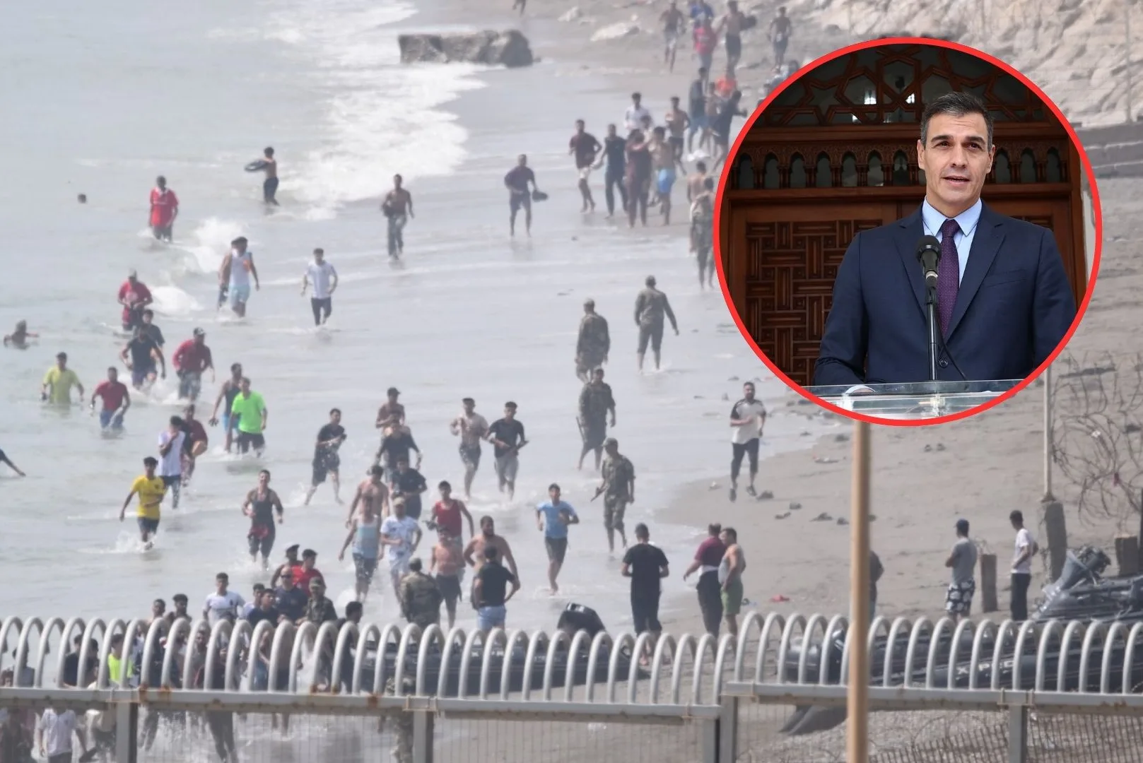 La avalancha migratoria en Ceuta coincide con el viaje de Sánchez a Argelia diez días después