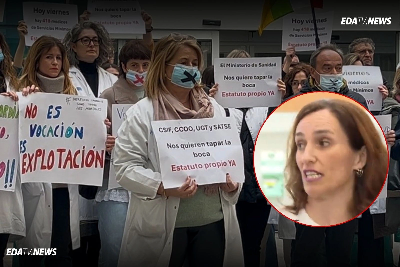 Mónica García atribuye a “motivaciones políticas” la huelga de médicos contra el Estatuto Marco del Gobierno