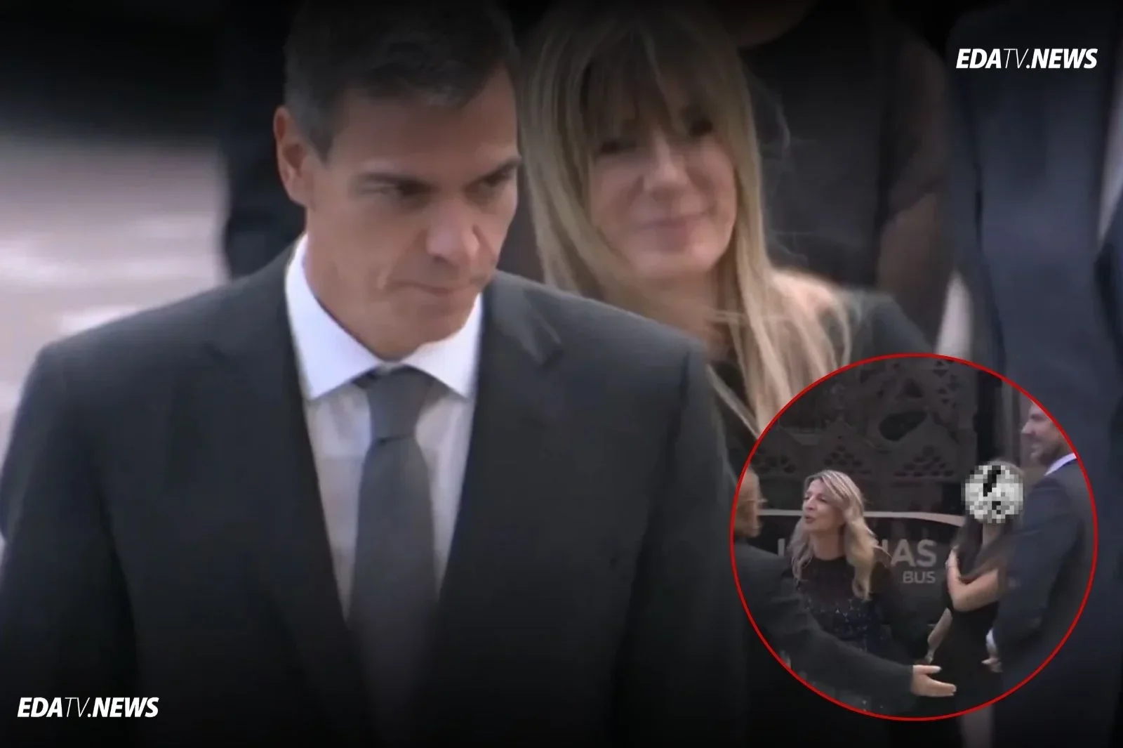 Sánchez asiste a la misa del Papa en la Sagrada Familia acompañado de 14 ministros, su esposa y la hija de Yolanda Díaz