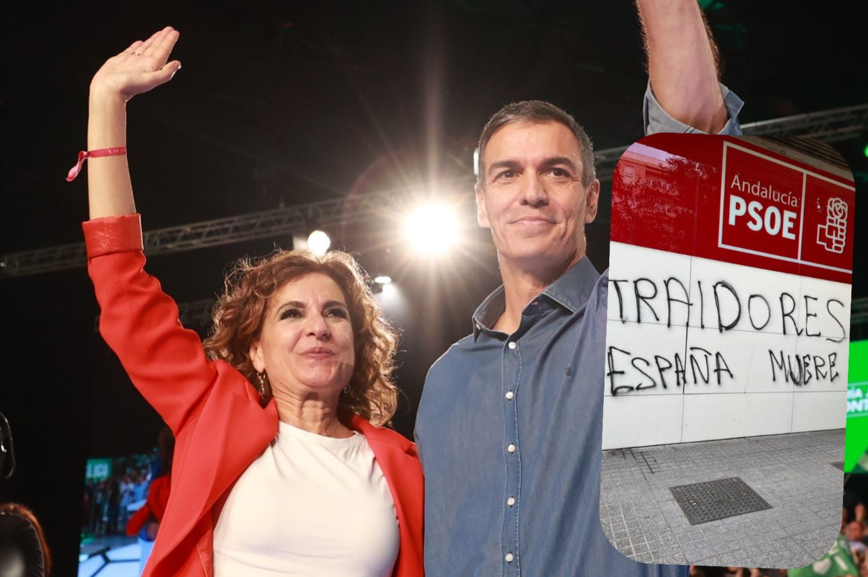 Aparecen pintadas contra el PSOE de Andalucía en su sede de Córdoba: “Traidores, España muere”