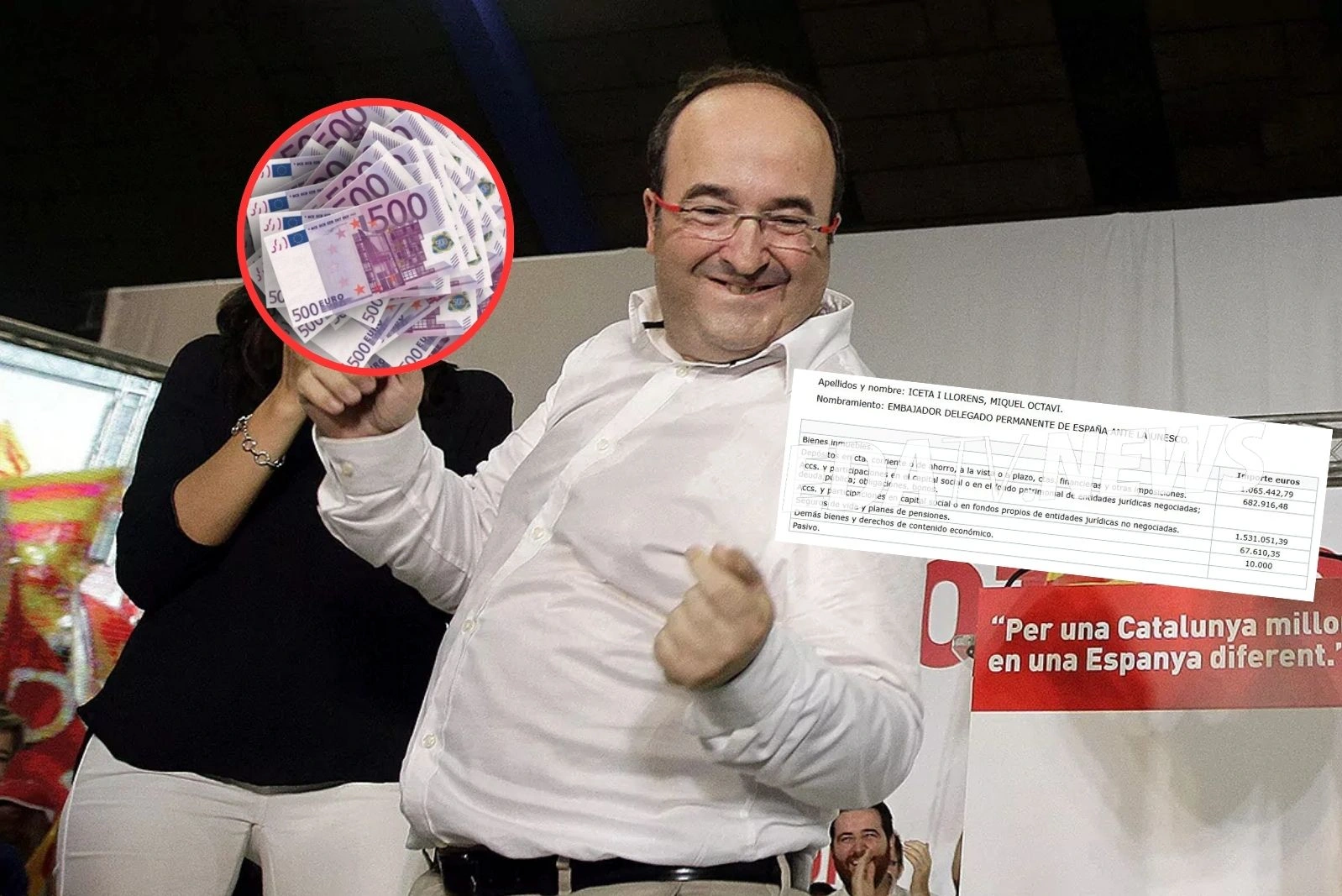 Miquel Iceta declara un patrimonio de más de 3,2 millones e incluye un cuadro flamenco valorado en 10.000 euros