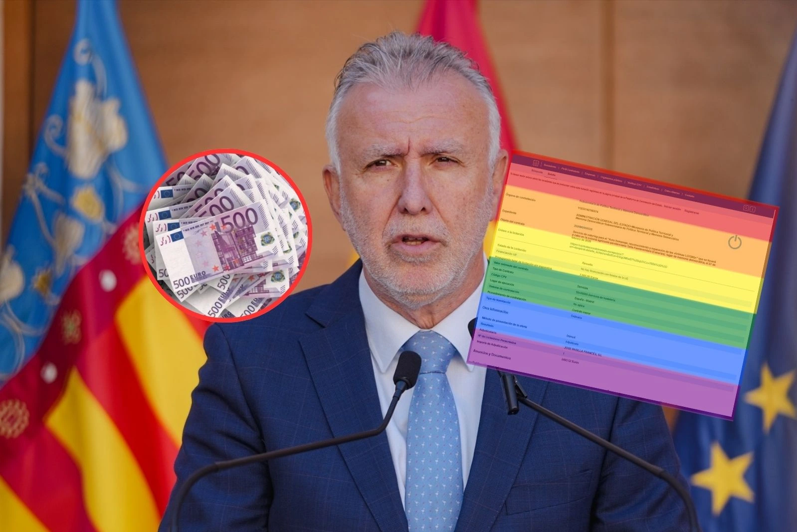 El ministro Ángel Víctor Torres organizó un homenaje LGTBI en Fuerteventura con un catering de 7.700 euros