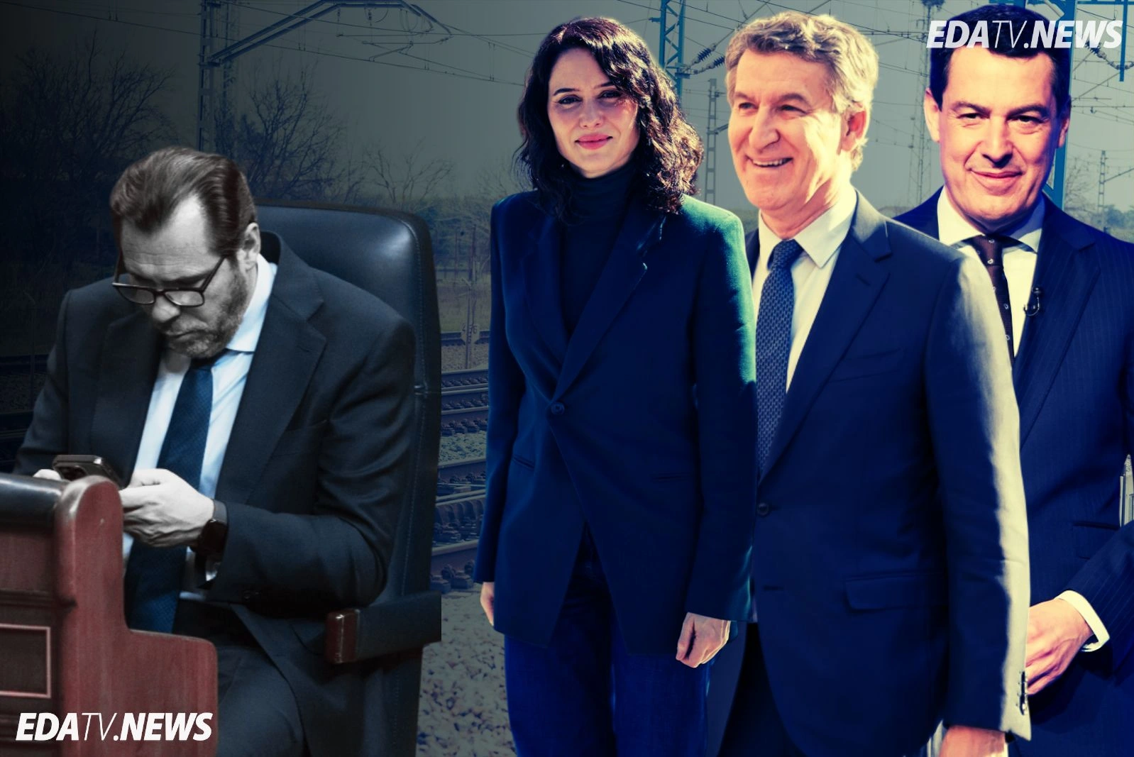 Con el sistema ferroviario hundido, el 'ministro tuitero' Óscar Puente prefiere atacar a Ayuso, Feijóo y Moreno Bonilla