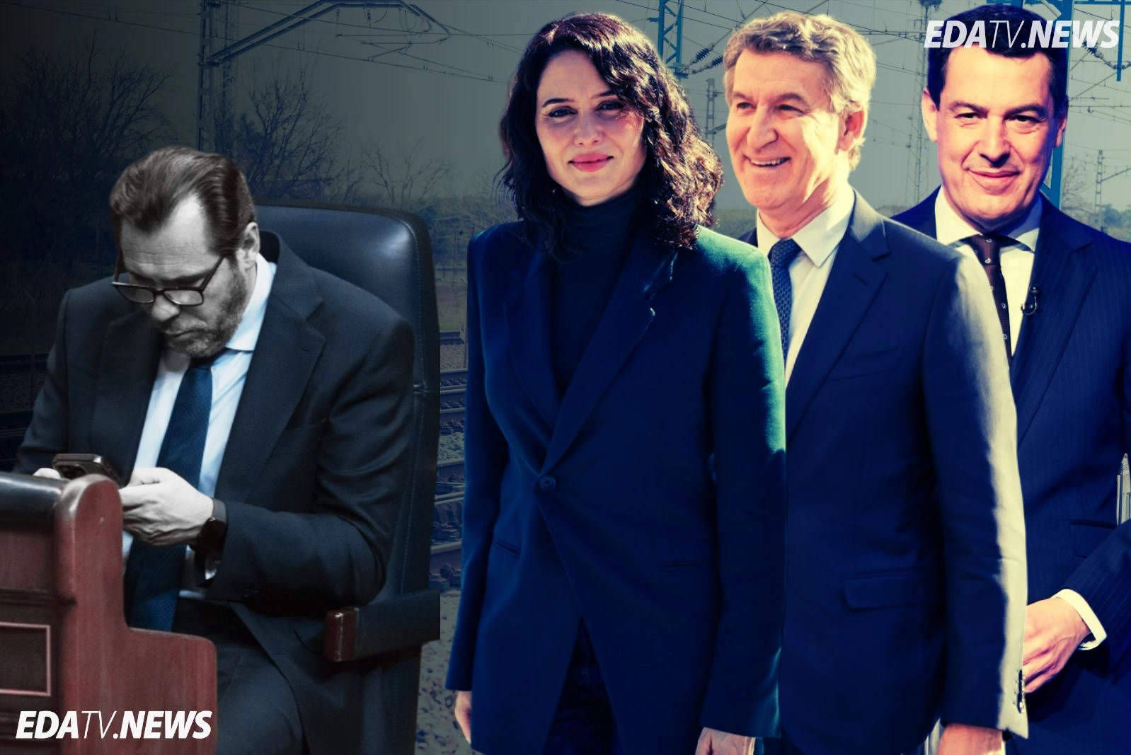 Con el sistema ferroviario hundido, el 'ministro tuitero' Óscar Puente prefiere atacar a Ayuso, Feijóo y Moreno Bonilla