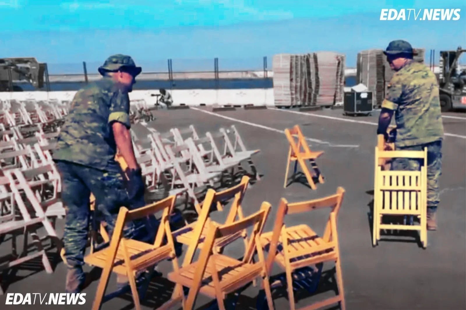 ATME pide explicaciones a Margarita Robles por usar militares para colocar 35.000 sillas en la visita del Papa León XIV