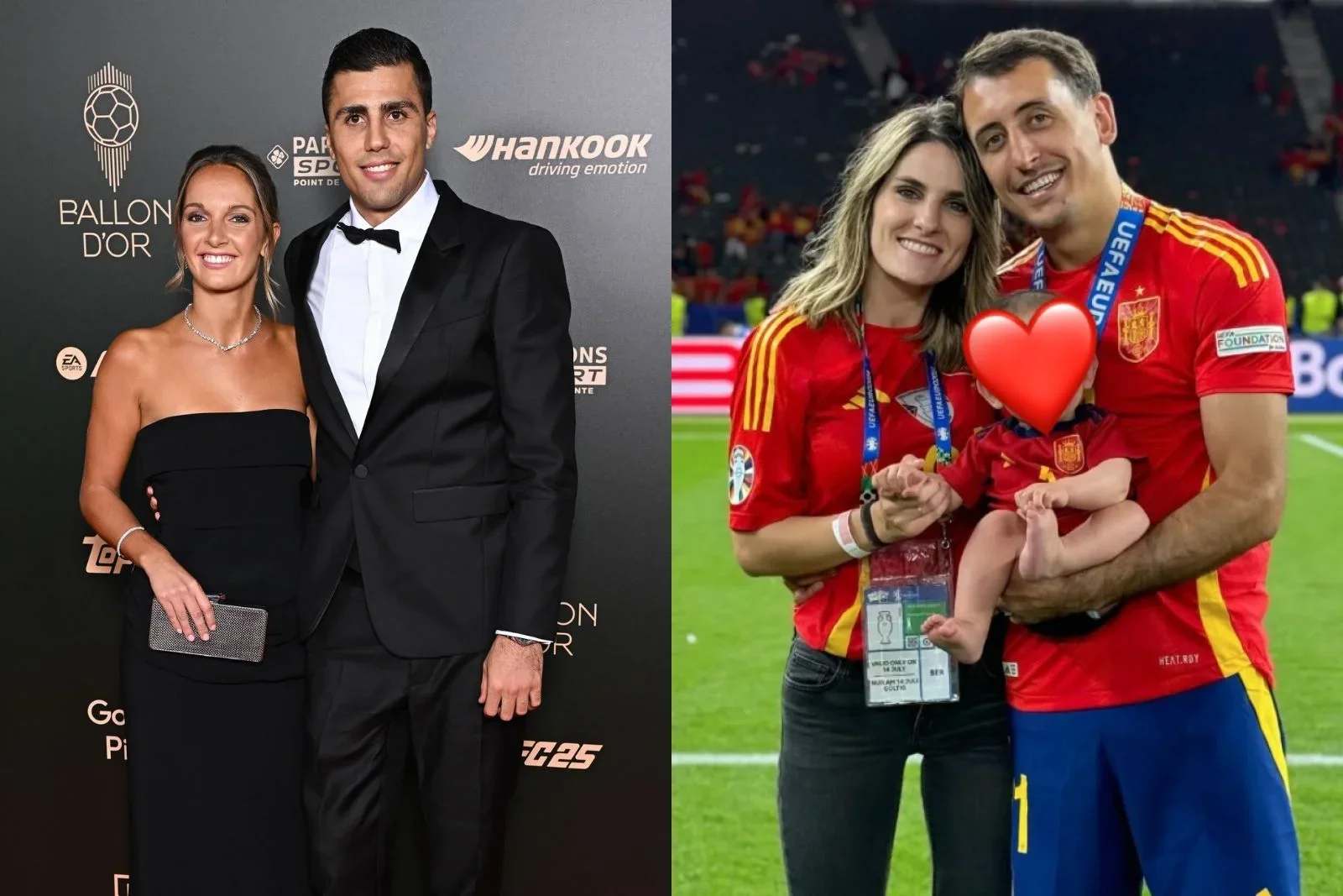 De izquierda a derecha: Laura Iglesias con Rodri Hernández y Ainhoa Larrauri con Mikel Oyarzabal