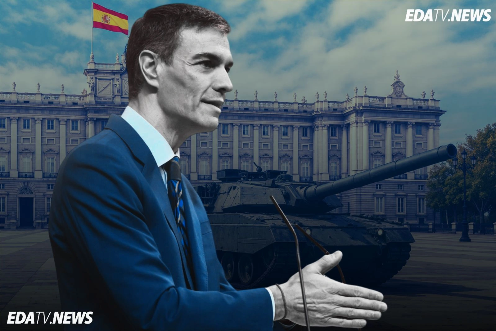 Pedro Sánchez se gasta más de 260.000 euros en llevar un tanque al Palacio Real para homenajear a los republicanos