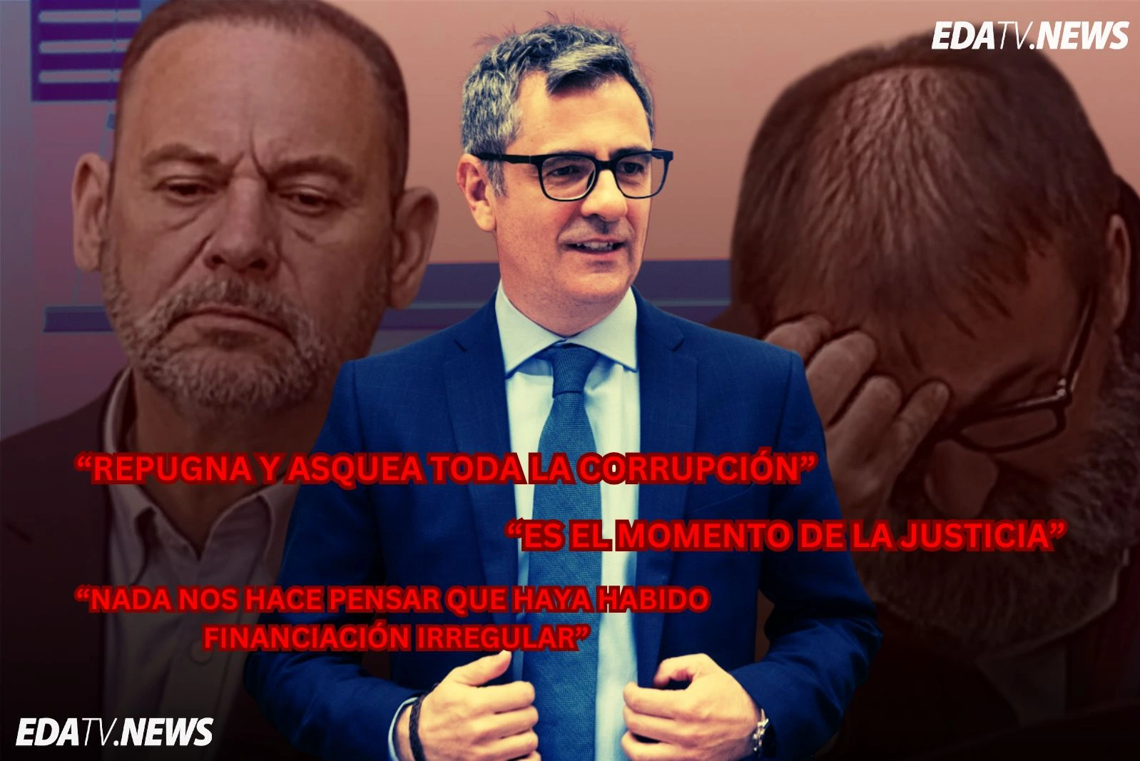 Félix Bolaños niega la financiación irregular del PSOE en pleno escándalo del ‘caso mascarillas’