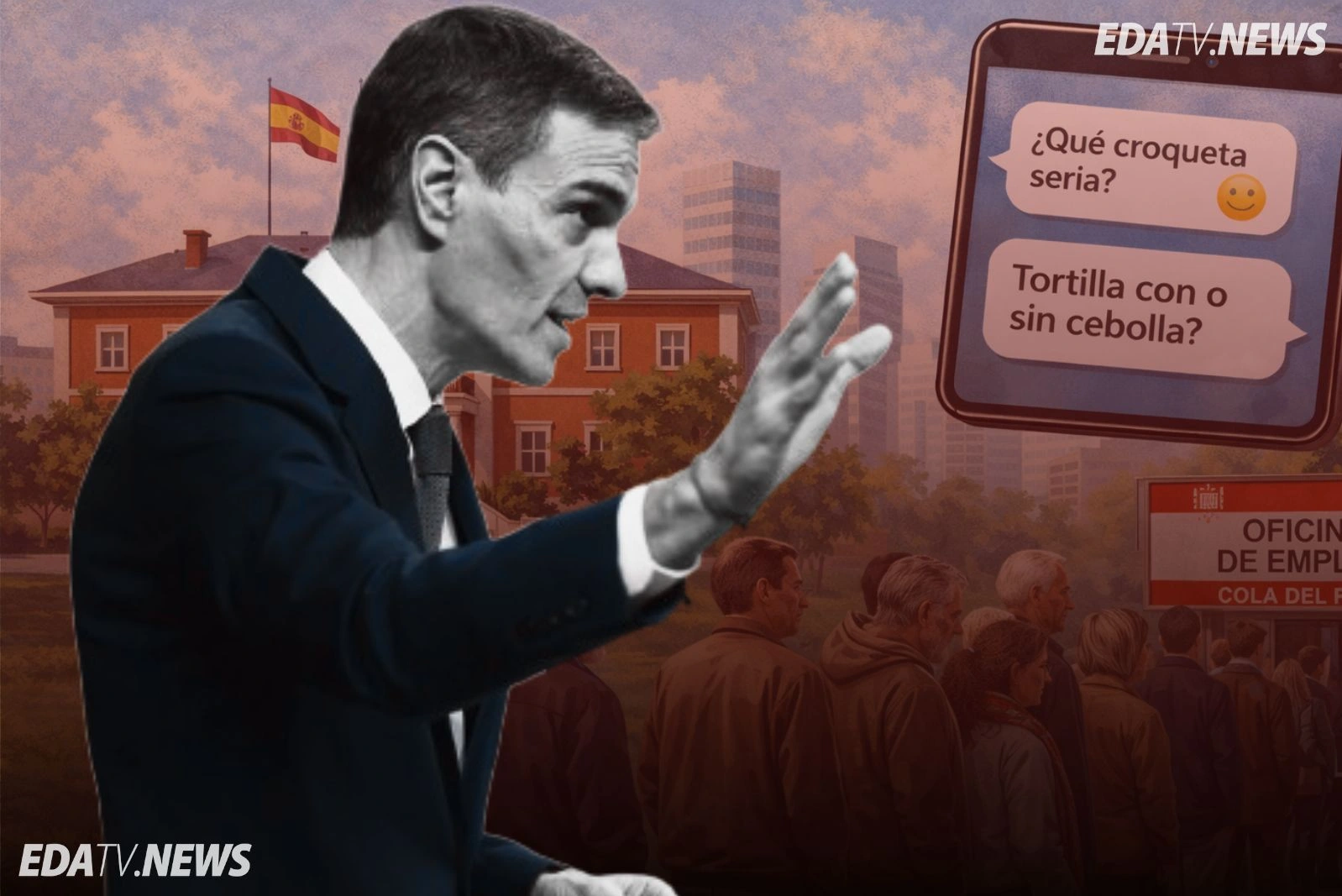 Pedro Sánchez da prioridad a responder qué croqueta sería mientras crecen los problemas en España