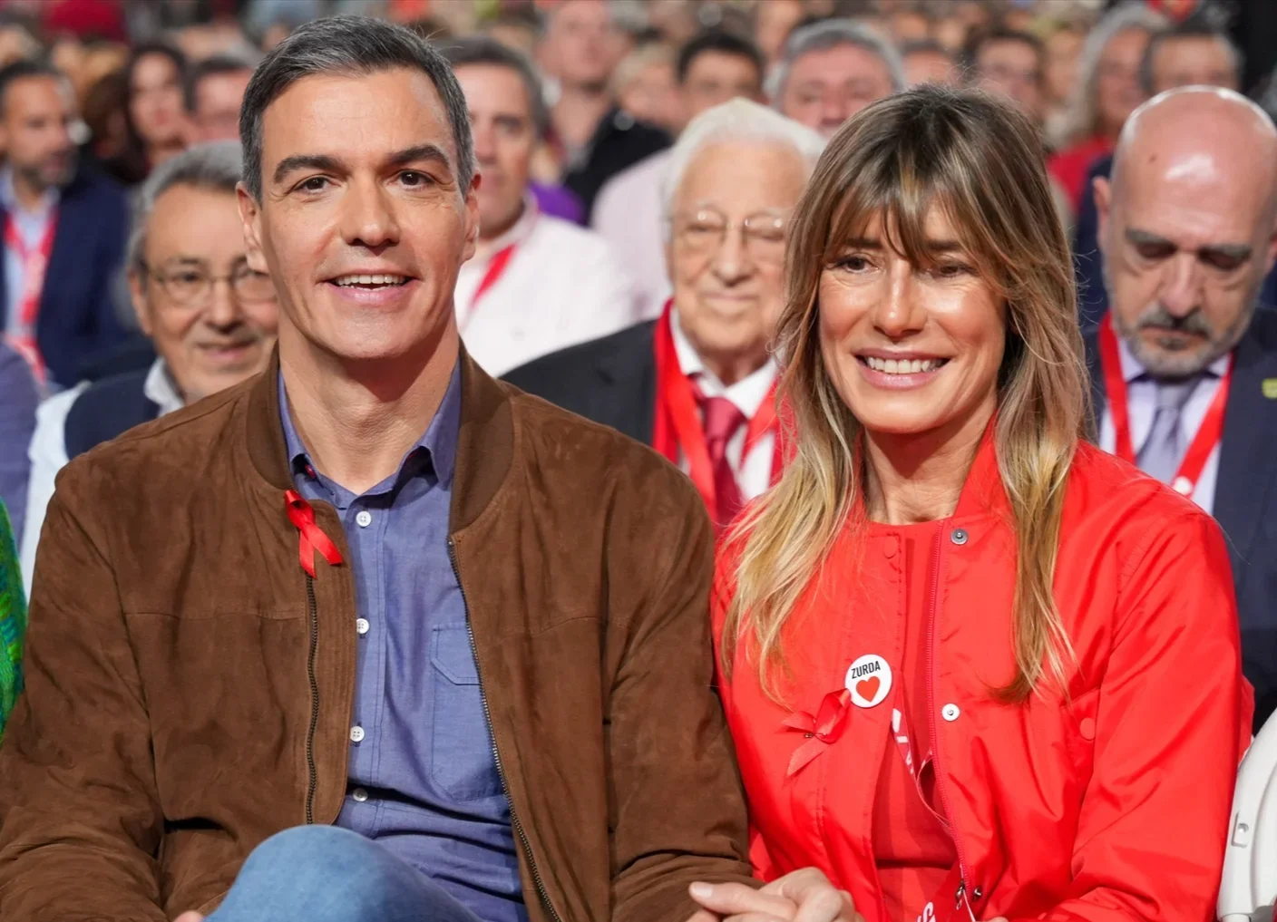Pedro Sánchez junto a su mujer Begoña Gómez