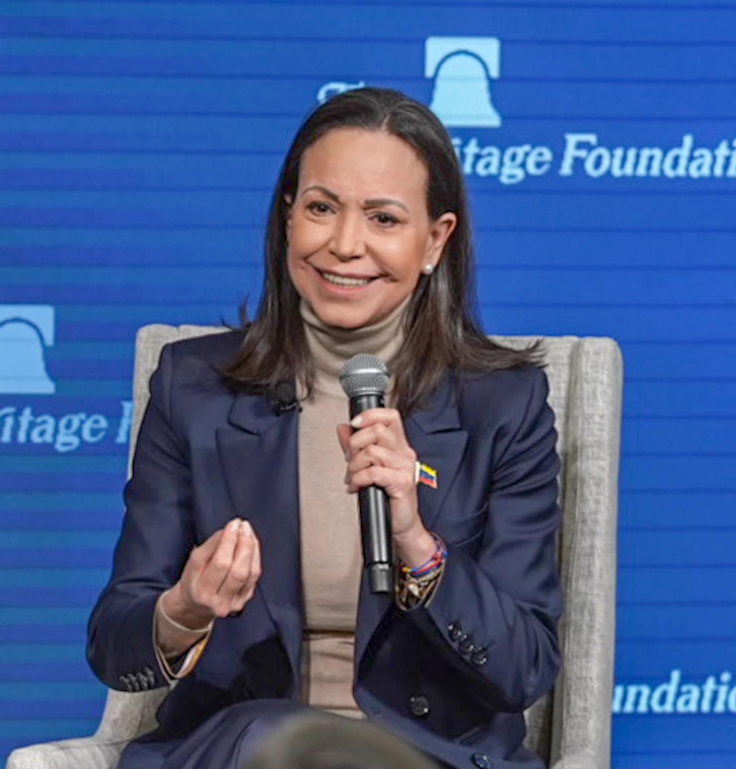 Líder opositora venezolana y Premio Nobel de la Paz 2025 María Corina Machado