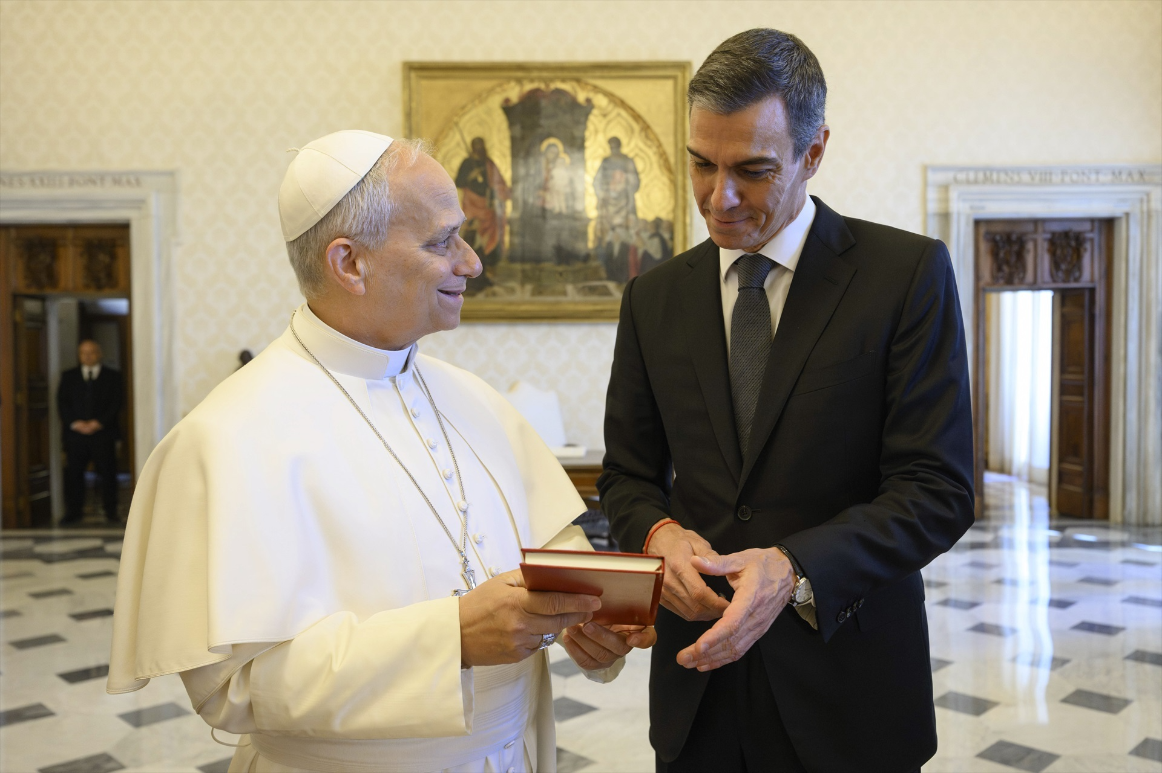Pedro Sánchez ha concentrado su agenda institucional en la visita del papa León XIV a España
