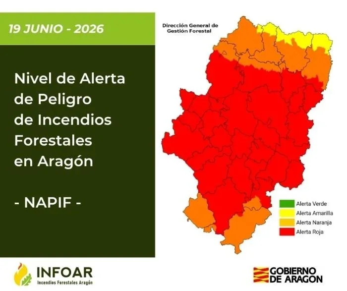 Aragón afronta una jornada de máxima vigilancia frente a los incendios forestales