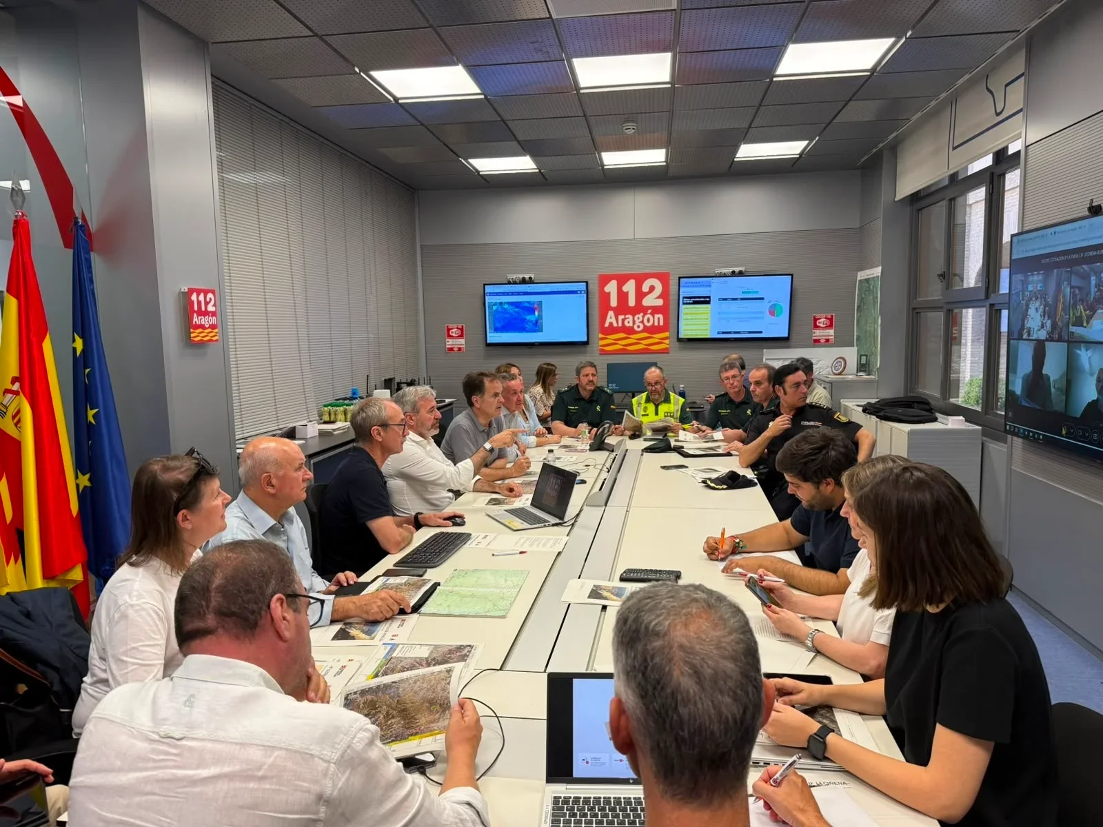 La reunión del CECOPI que ha tenido lugar esta tarde en el Pignatelli